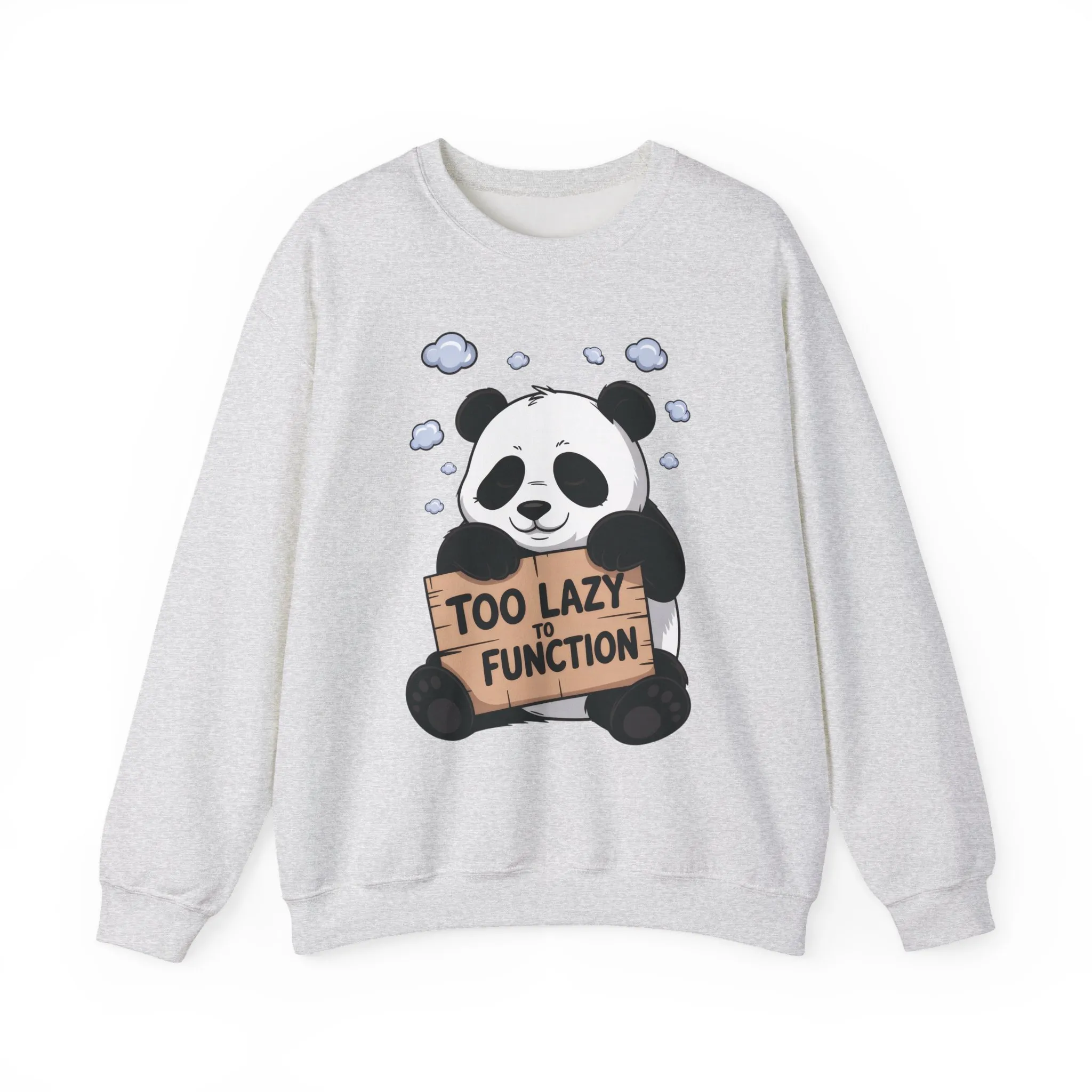 Panda Lazy Crewneck Sweatshirt - Funny Gift for Relaxation, Cute Animal Apparel for Cozy Days, Perfect for Fall and Winter - Image 7