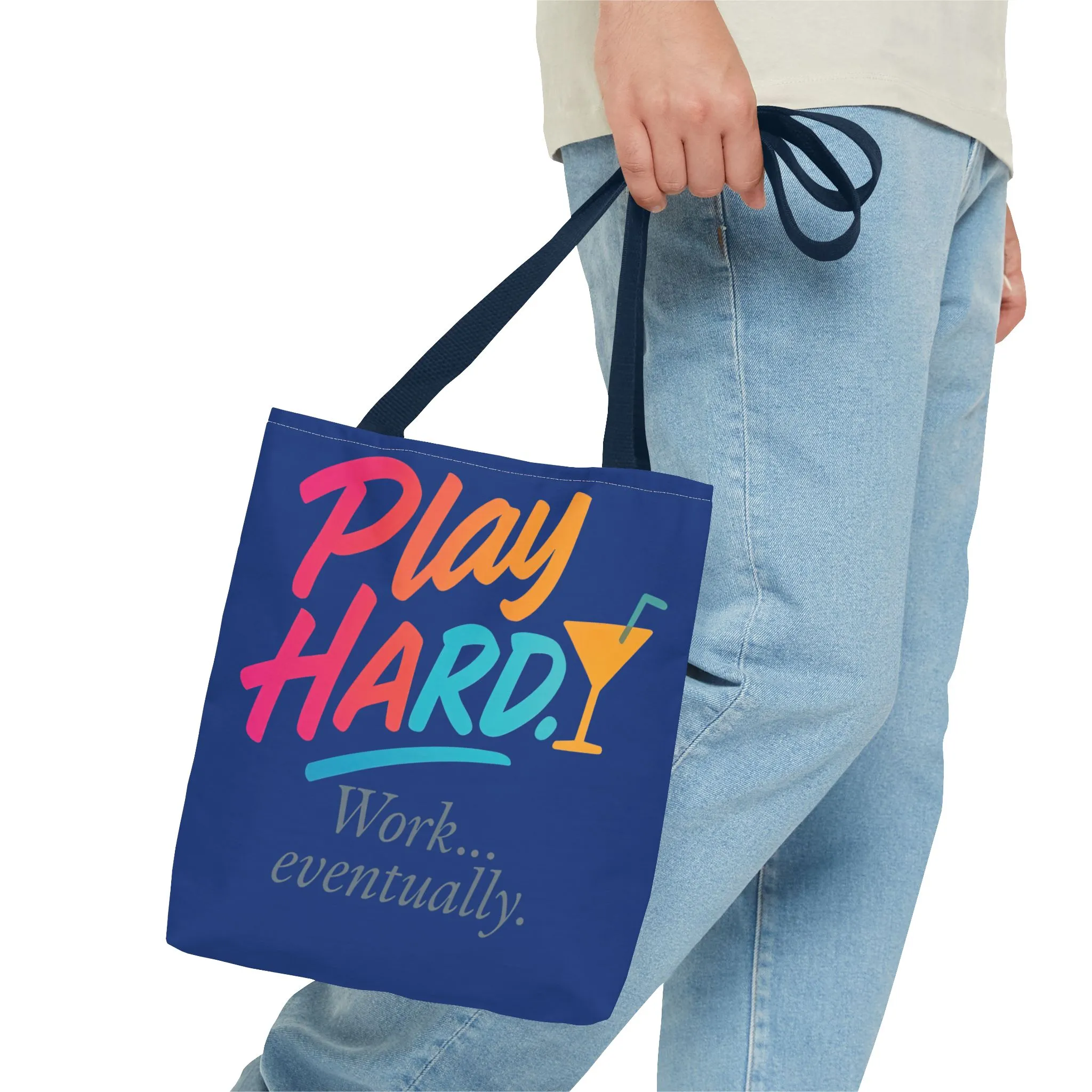Play Hard Tote Bag - Fun, Stylish, Tote for Work & Play, Summer, Gift, Beach Bag, Everyday Carry, Beach Weekender Bag, large canvas bag - Image 8
