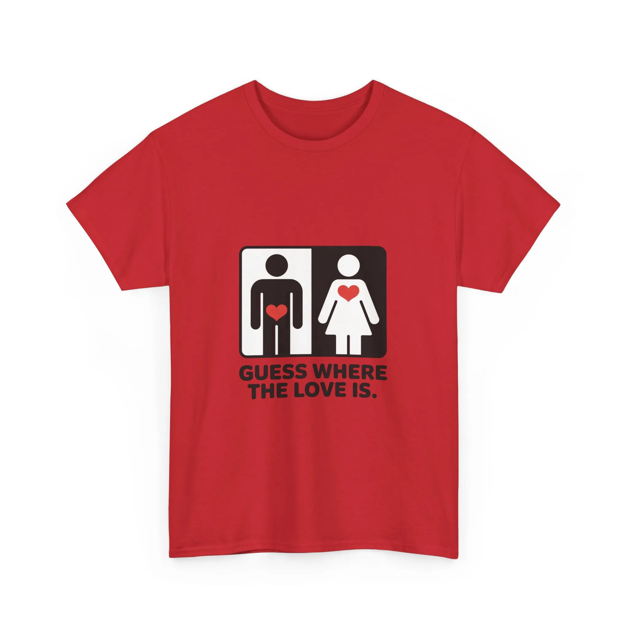 Guess Where The Love Is Mens Tee, Funny Couples Gift, Valentines Day Apparel, Relationship Humor Shirt, Graphic Tee for Him, Bold Love Joke Shirt - Image 25