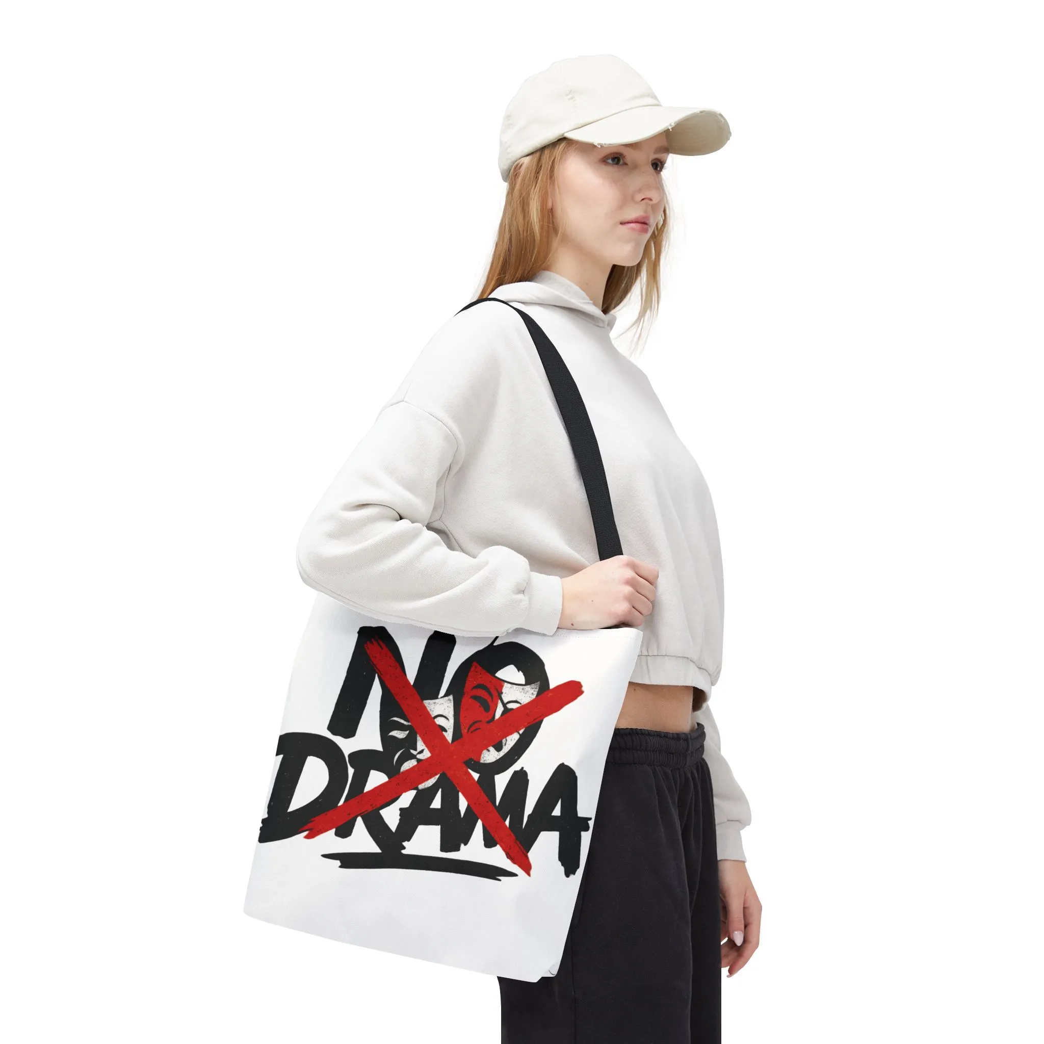 No Drama Tote Bag, Stylish Canvas Bag for Everyday Use, Perfect Gift for Friends, Beach Days, Shopping, and Travel, Large Tote Bag - Image 10