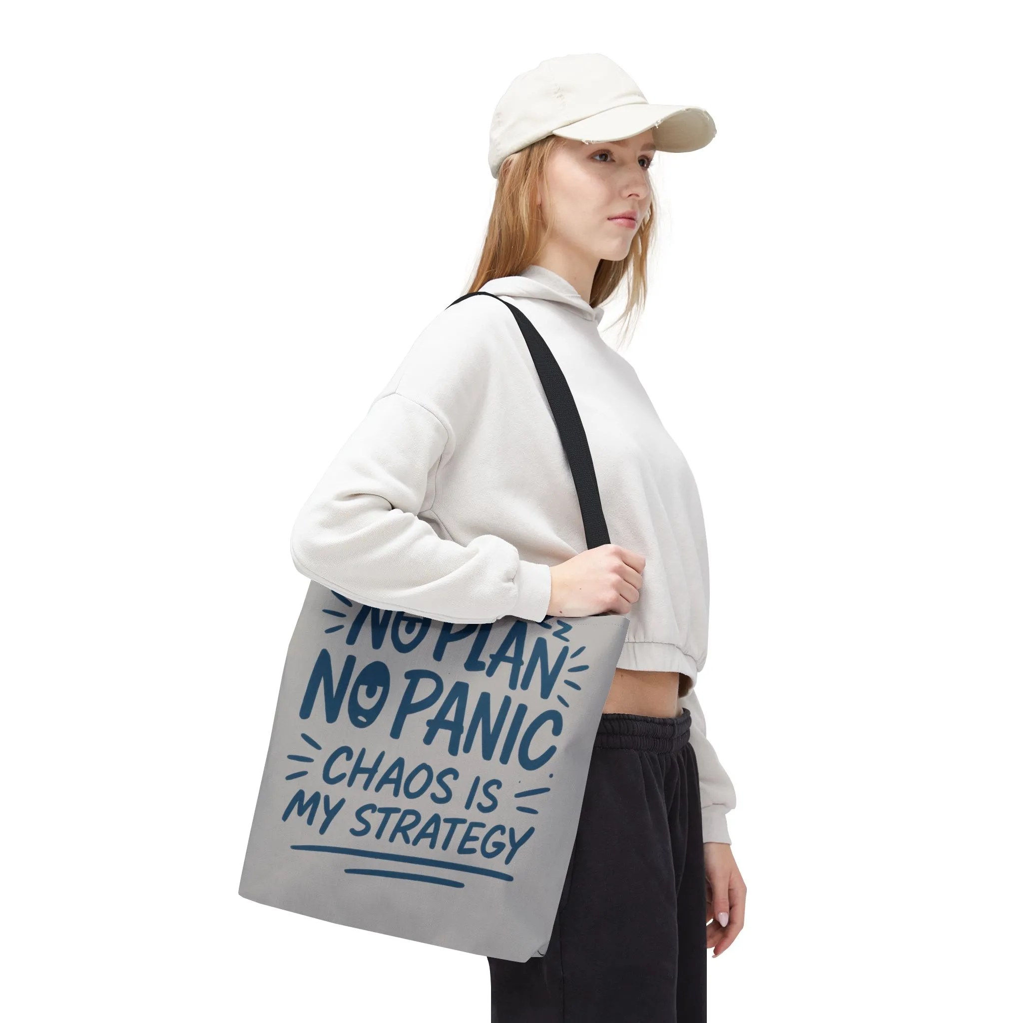 Funny Quote Tote Bag, Reusable Grocery Bag, Gift for Students, Beach Tote, Everyday Tote, Chaos Strategy Bag, Unique Shopping Bag - Image 15