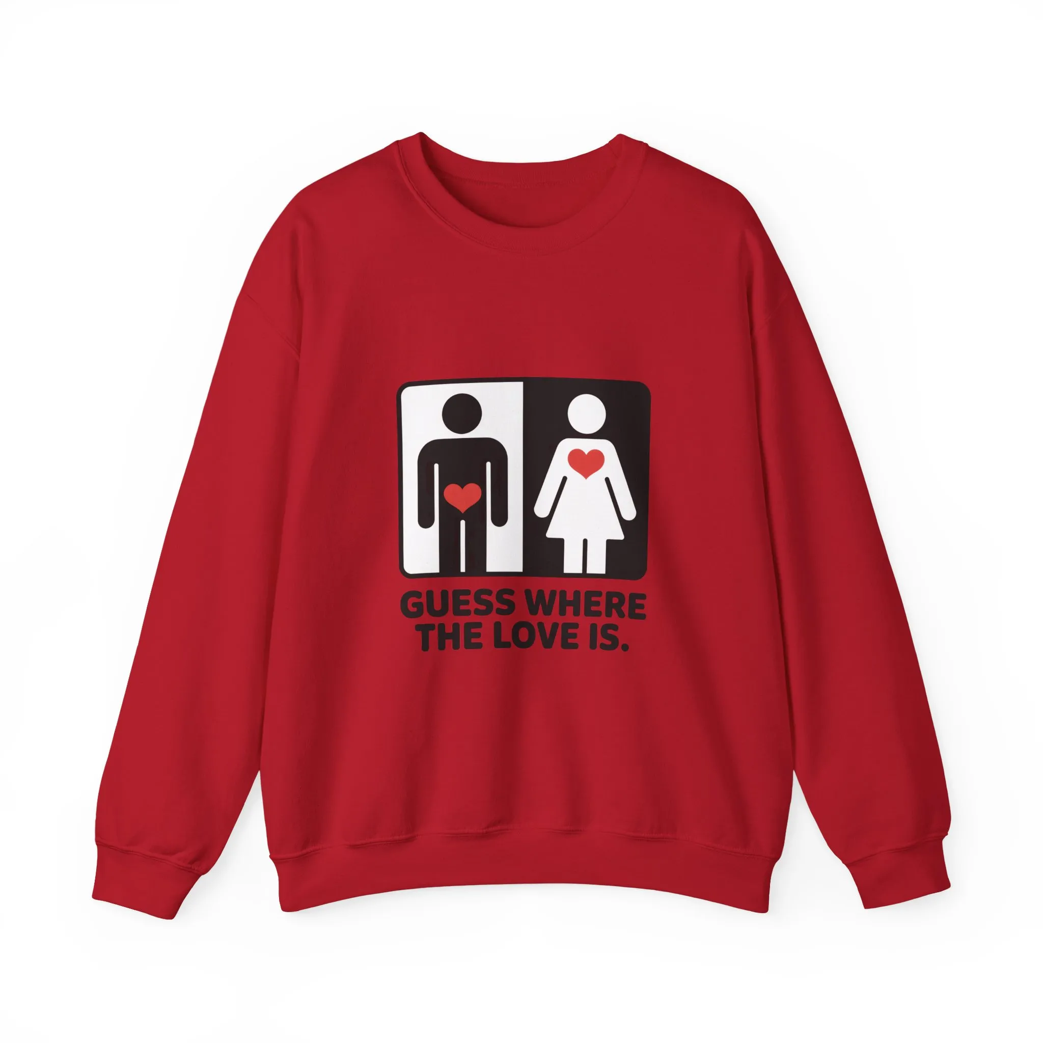 Guess Where the Love Is Mens Crewneck Sweatshirt, Cute Couples Gift, Love Themed Apparel, Valentine's Day Apparel, Relationship Sweatshirt - Image 22