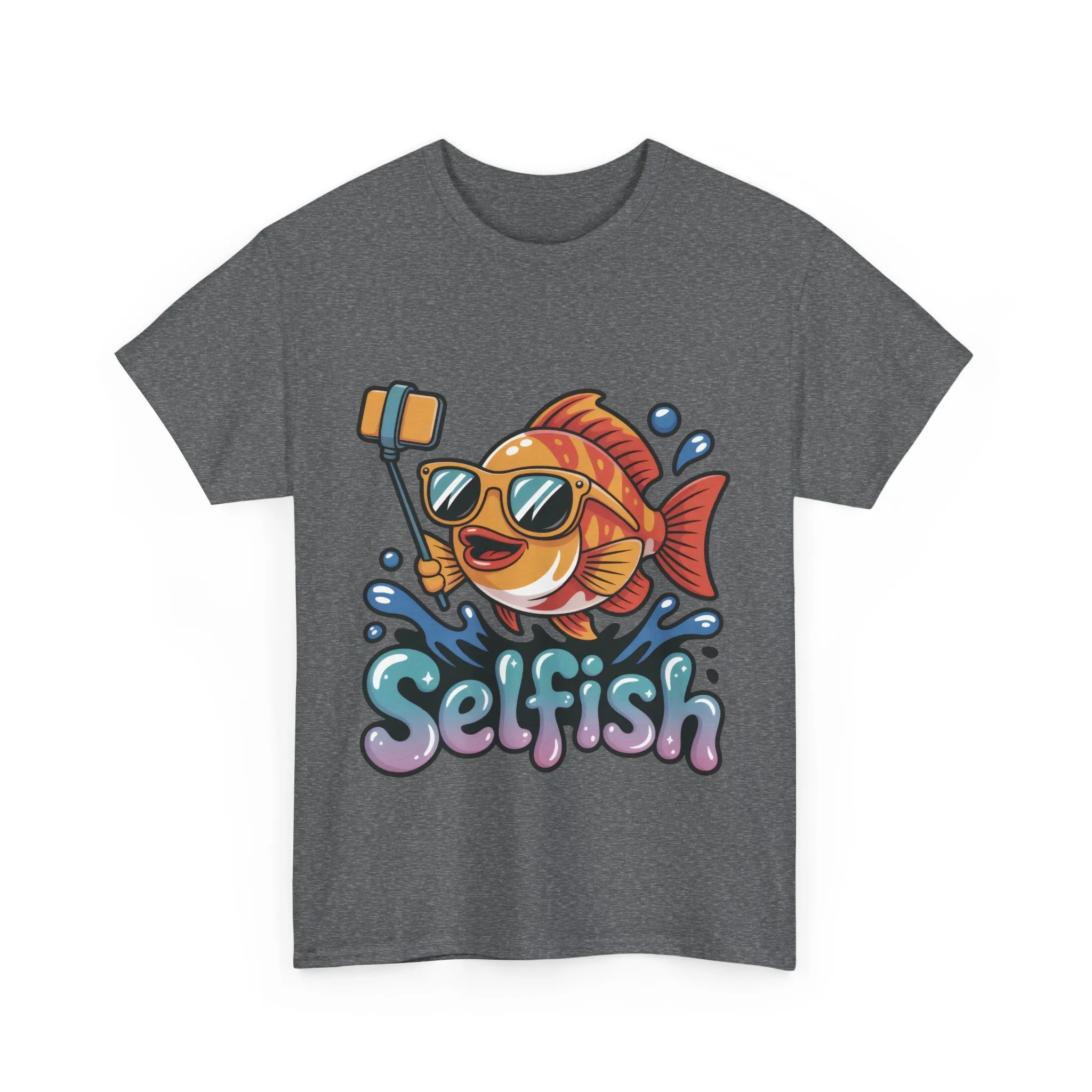 Funny Selfie Fish Graphic Womens T-Shirt, Playful Pun Gift for Her, Summer Vibes, Unique Beach Shirt, Outdoor Adventures - Image 31