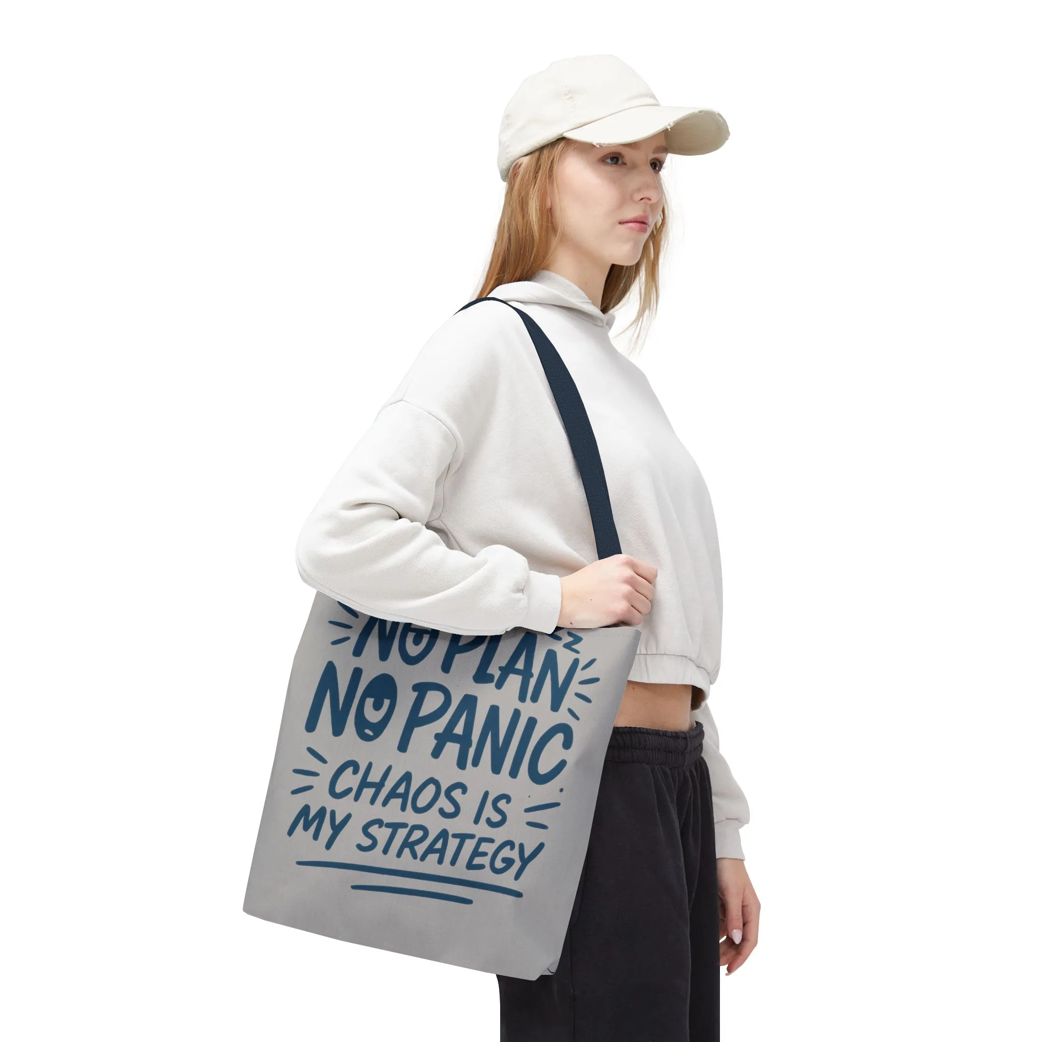 Funny Quote Tote Bag, Reusable Grocery Bag, Gift for Students, Beach Tote, Everyday Tote, Chaos Strategy Bag, Unique Shopping Bag - Image 30