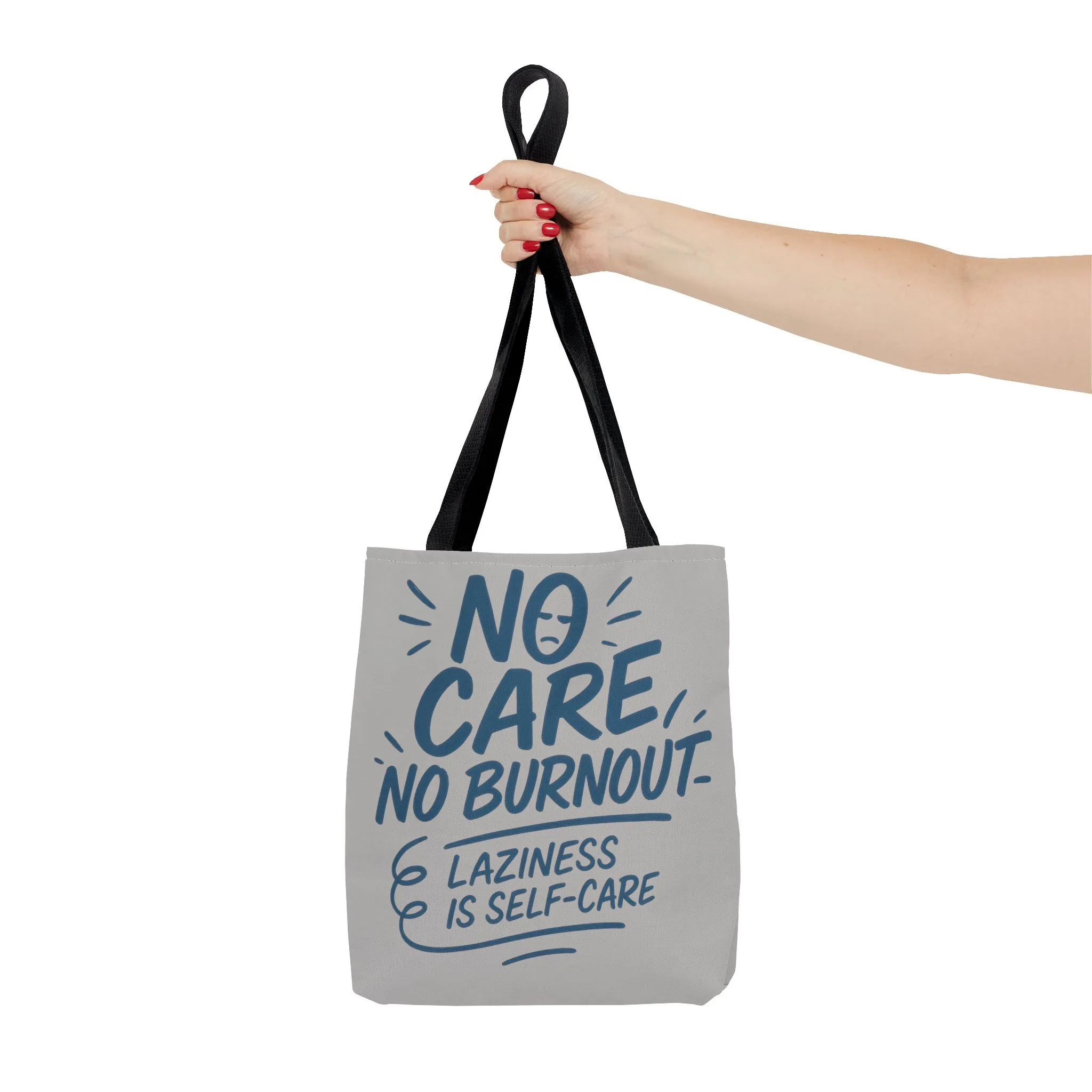 Laziness is Self-Care Funny Quote Bag, Oversized Reusable Canvas Shopping Tote, Sarcastic Self-Care Gift, Weekend Getaway, Everyday Use - Image 9