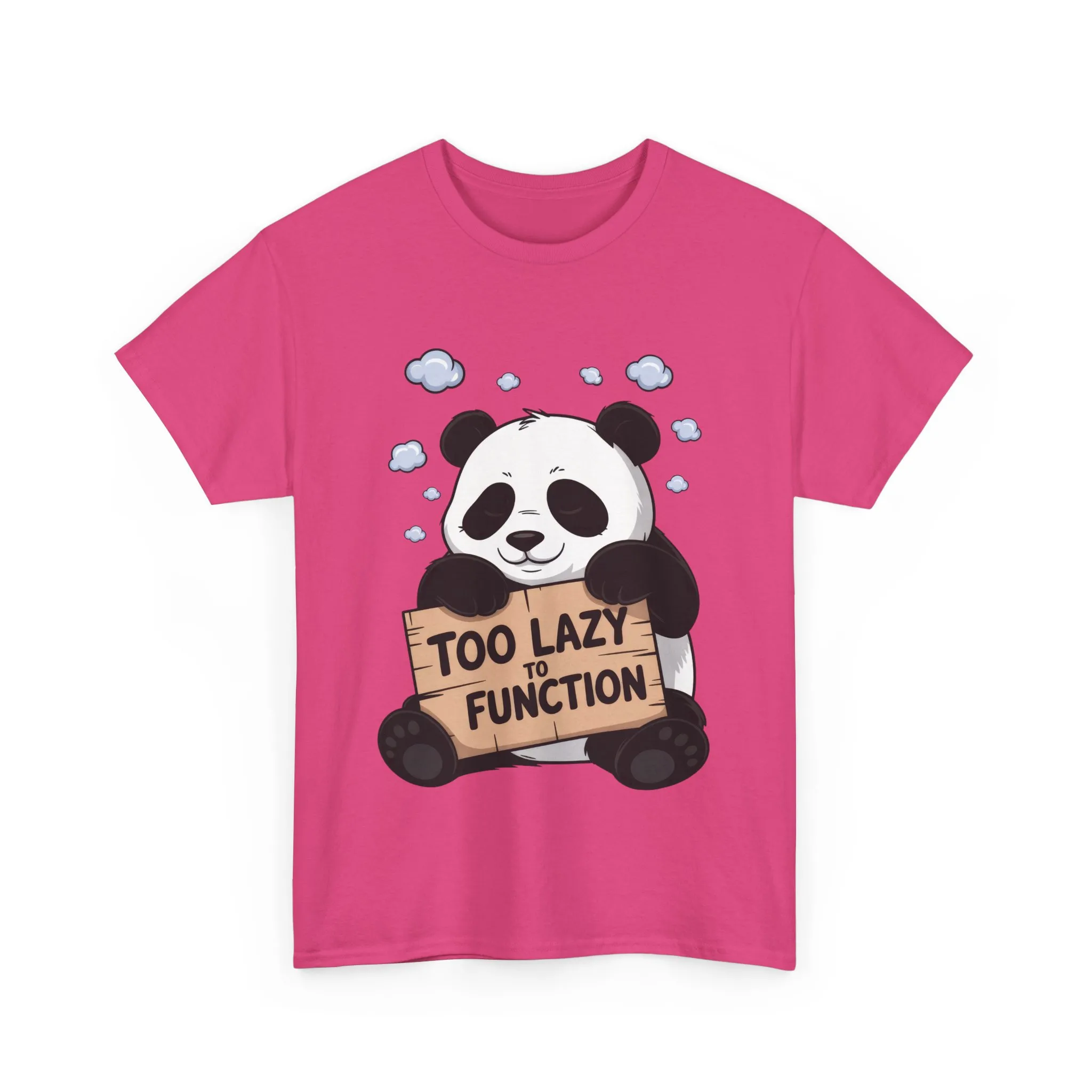 Too Lazy to Function Panda Tee, Unisex Cotton T-Shirt, Funny Shirt, Casual Wear, Gift for Sloth Lovers, Relaxed Vibe - Image 25