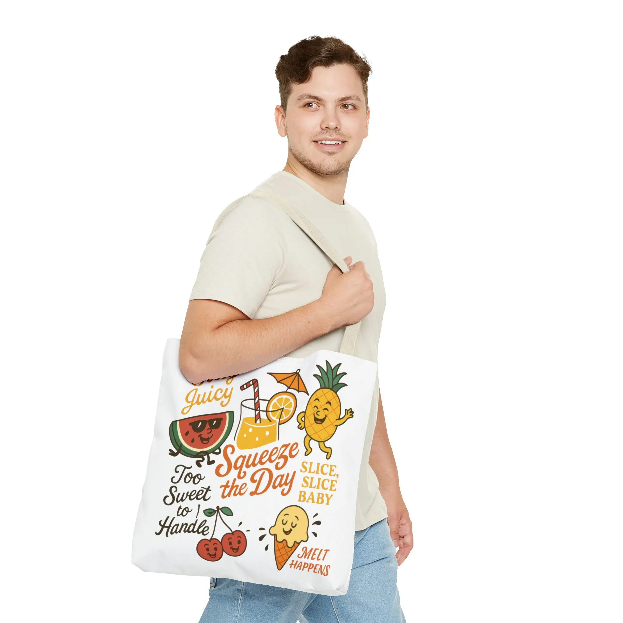 Juicy Summer Tote Bag, Fun Beach Carryall, Perfect for Grocery Shopping, Reusable Market Tote, Cute Gift for Fruit Lovers, Large Tote Bag - Image 18