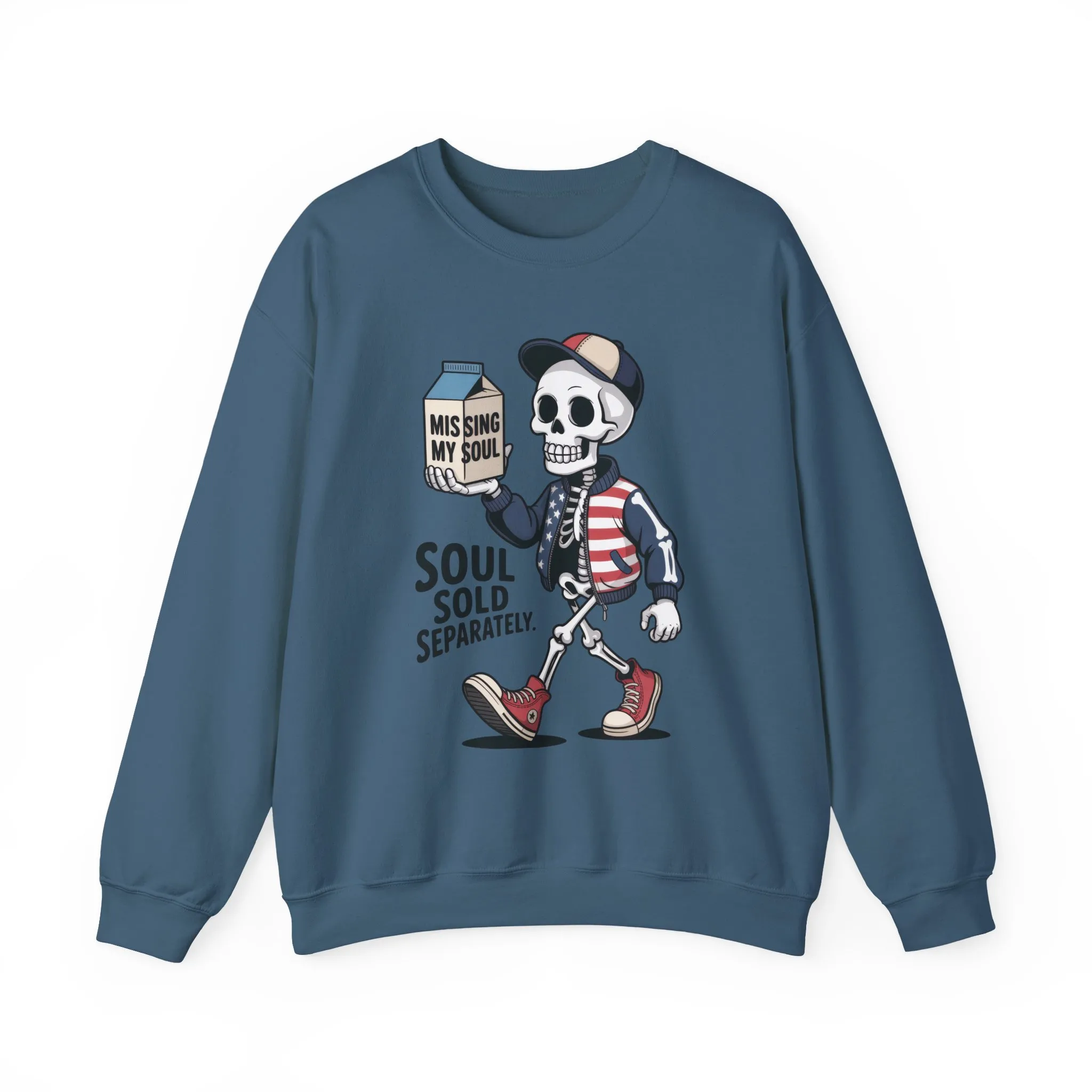 Skeleton Graphic Sweatshirt, Soul Sold Separately Pullover, Funny Gothic Streetwear, Missing My Soul Skull Hoodie Alternative - Image 16