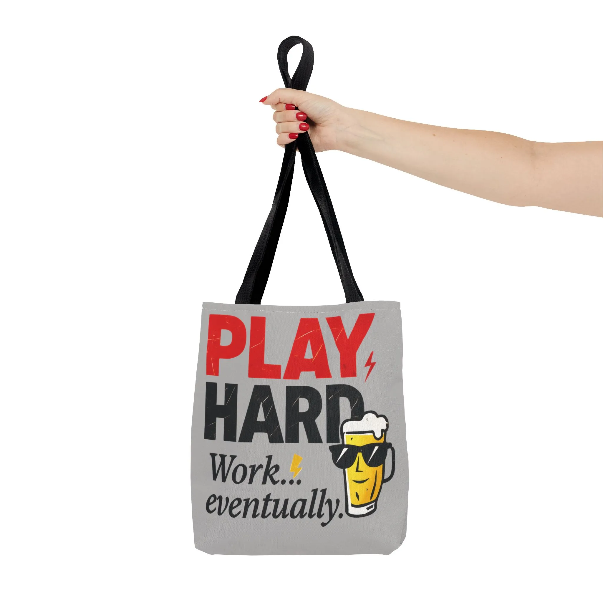 Play Hard Tote Bag - Fun, Stylish, Tote for Work & Play, Summer, Gift, Beach Bag, Everyday Carry, Beach Weekender Bag, large canvas bag - Image 9