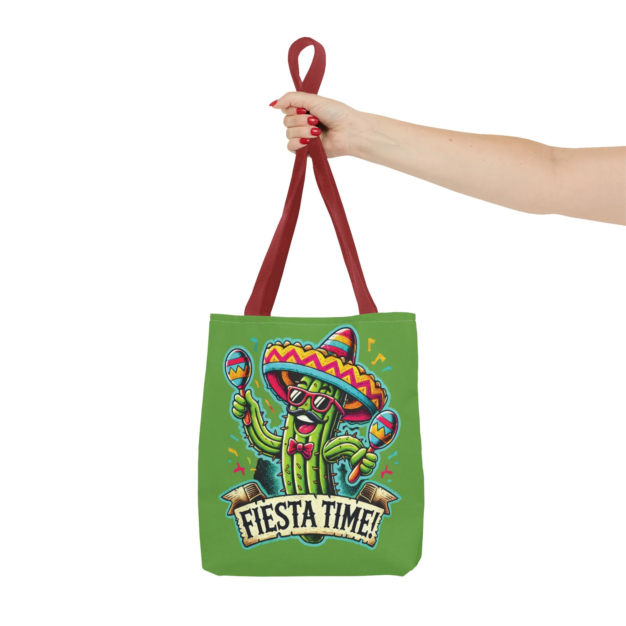 Fiesta Time Cactus Tote Bag, Funny Mexican Party Gift, Sombrero Maracas Print, Cinco de Mayo Bag, Summer Festival Tote, Beach Bag, Shopping - Image 16