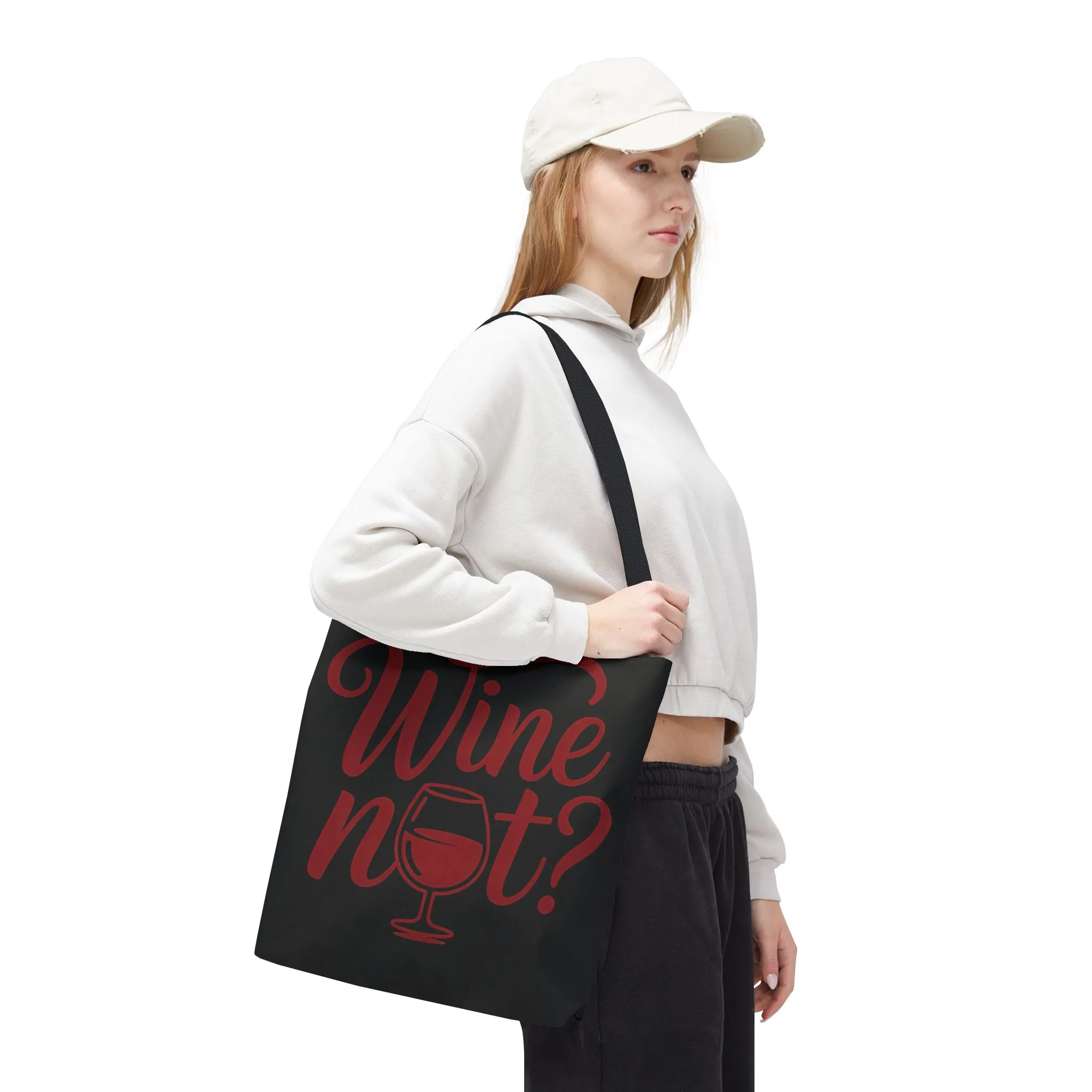 Wine Not? Tote Bag - Fun Wine Lover's Accessory for Parties, Gift for Wine Enthusiasts, Perfect for Grocery or Beach Outings, AOP Design - Image 5