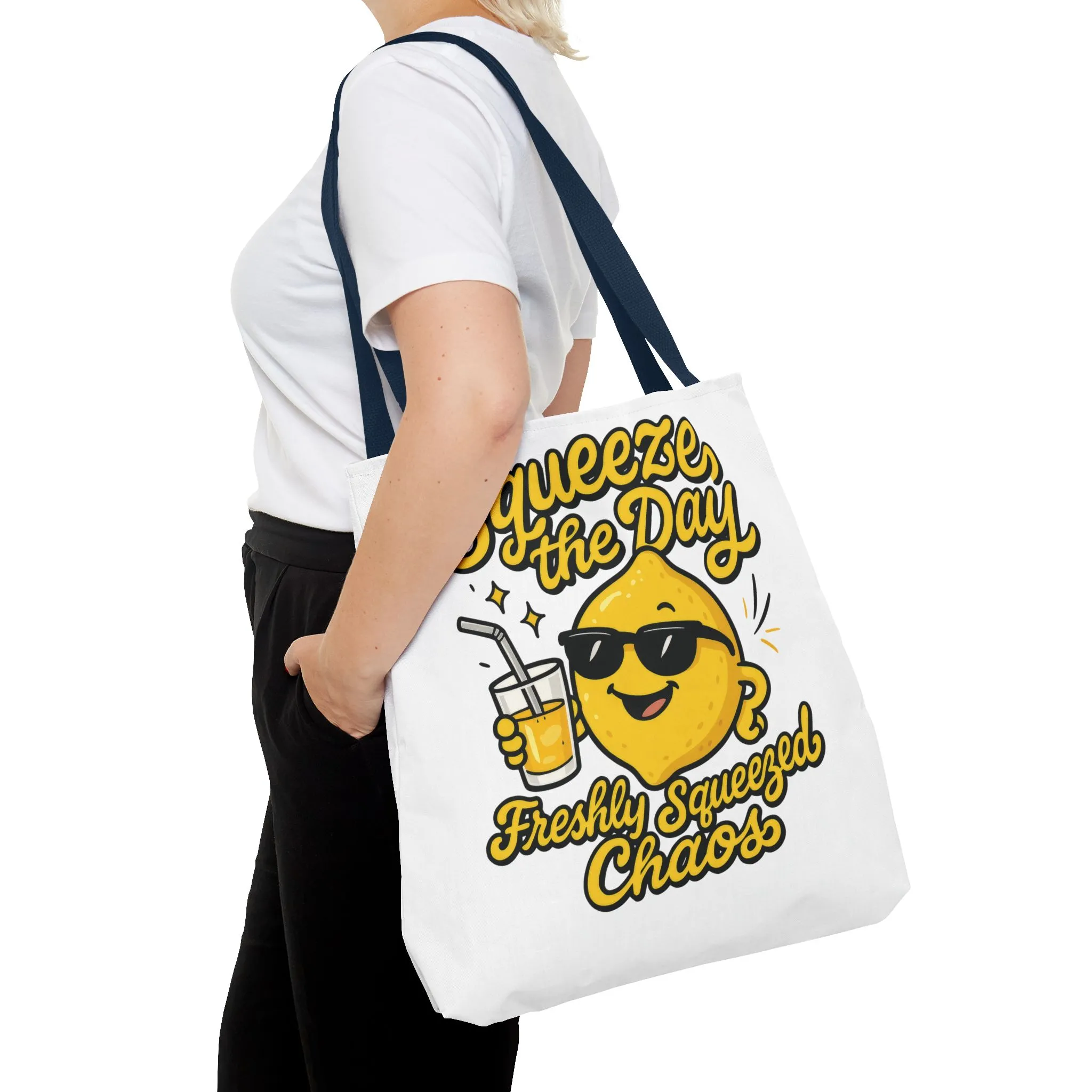 Lemon Themed Tote Bag, Squeeze the Day, Shopping Bag, Gift for Citrus Lovers, Eco-Friendly Carrier, Summer Accessory - Image 19