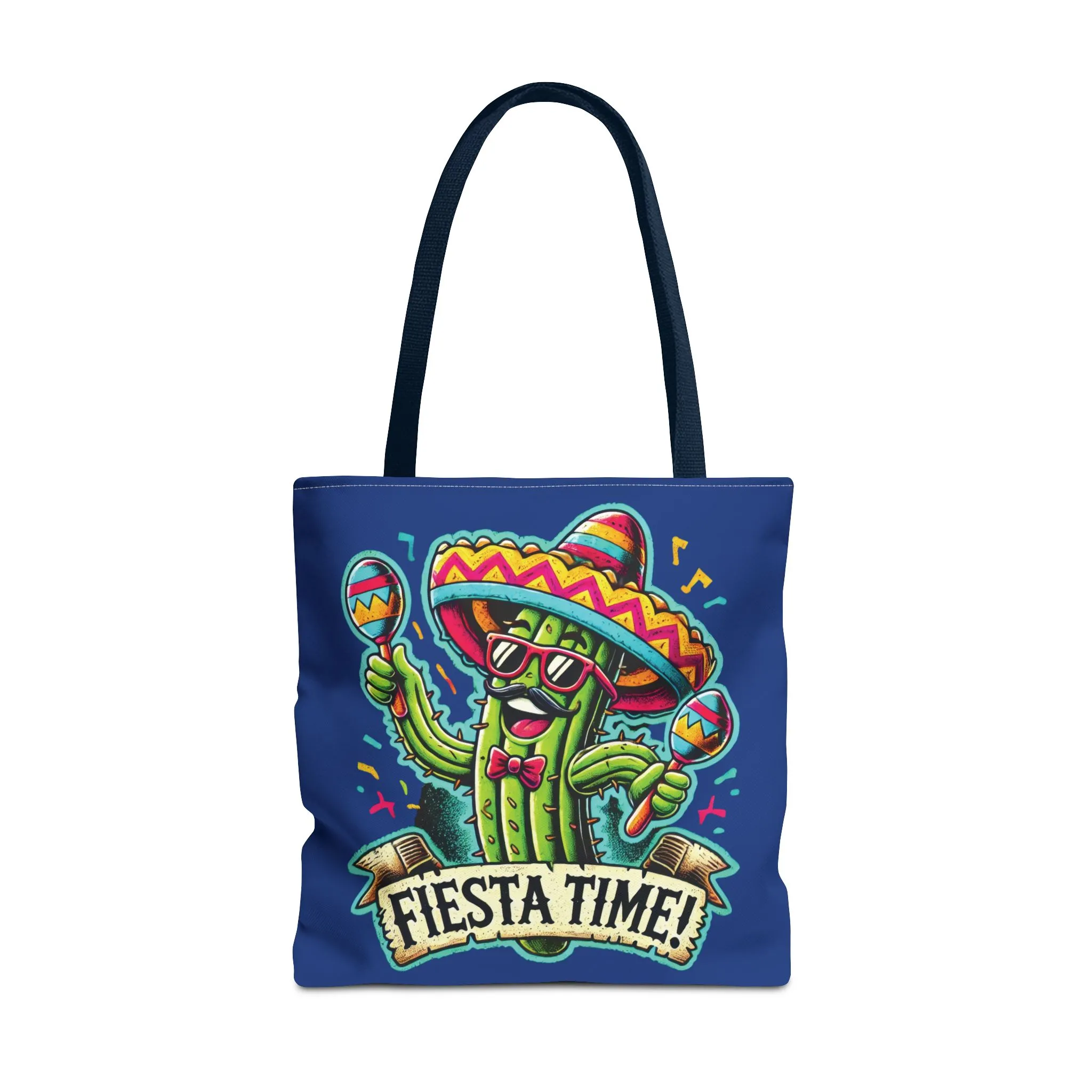 Fiesta Time Cactus Tote Bag, Funny Mexican Party Gift, Sombrero Maracas Print, Cinco de Mayo Bag, Summer Festival Tote, Beach Bag, Shopping - Image 2