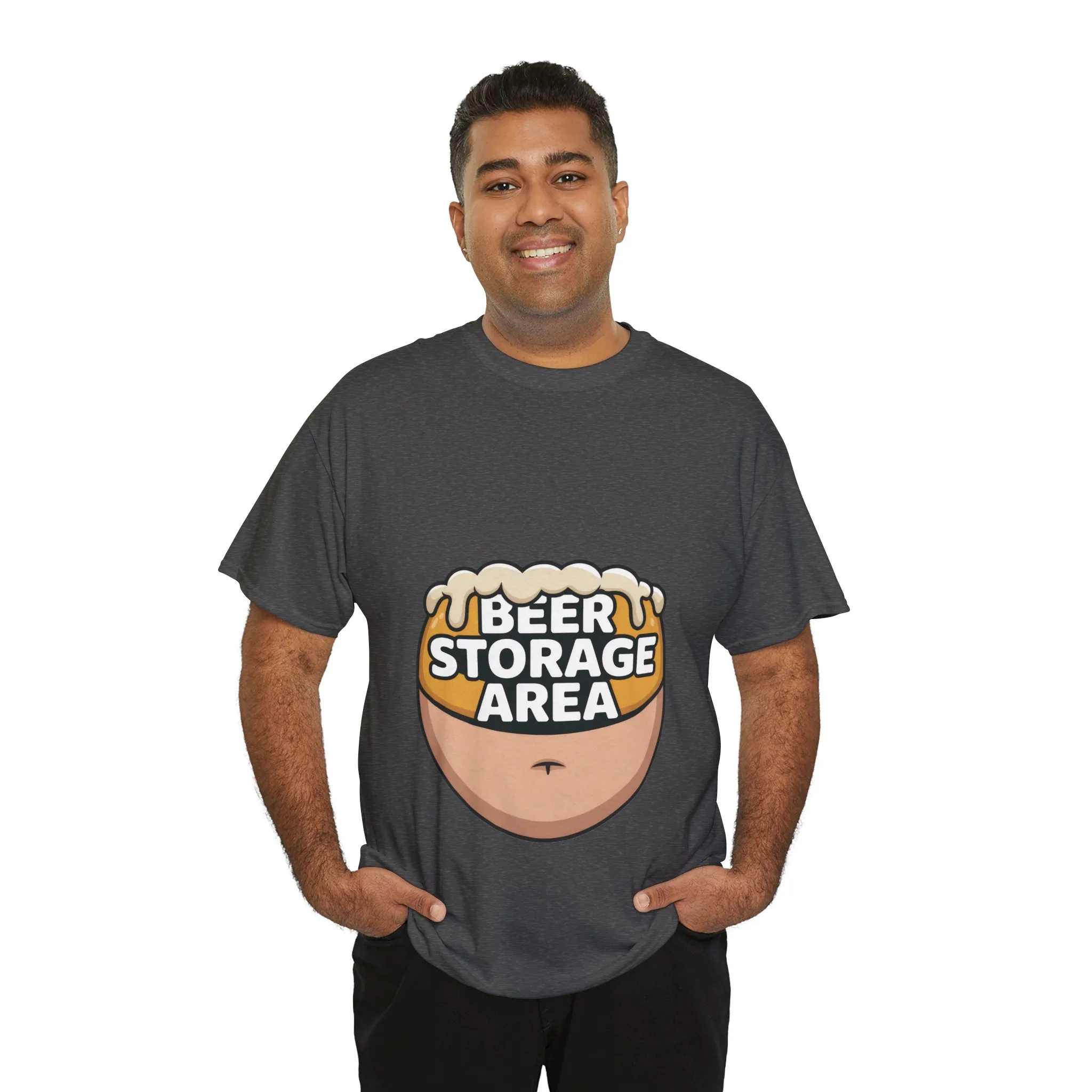 Funny Beer Belly T-Shirt, Beer Storage Area Graphic Tee for Men, Dad Bod Humor Shirt, Beer Lovers Gift, Drinking Gift, Party Apparel - Image 15
