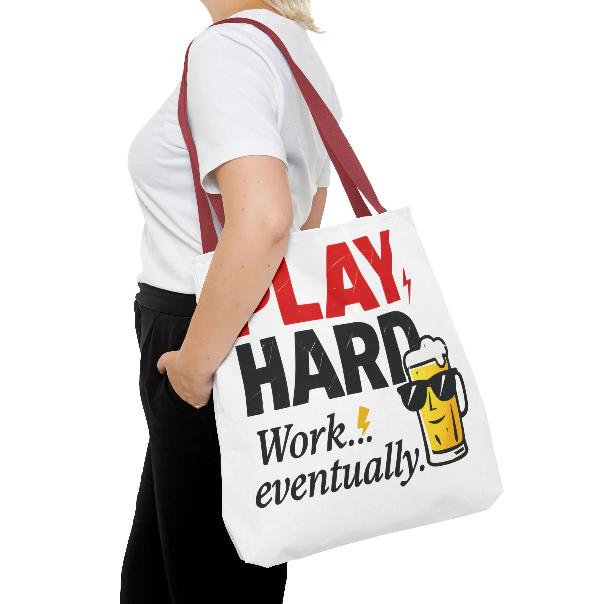 Play Hard Tote Bag - Fun, Stylish, Tote for Work & Play, Summer, Gift, Beach Bag, Everyday Carry, Beach Weekender Bag, large canvas bag - Image 29