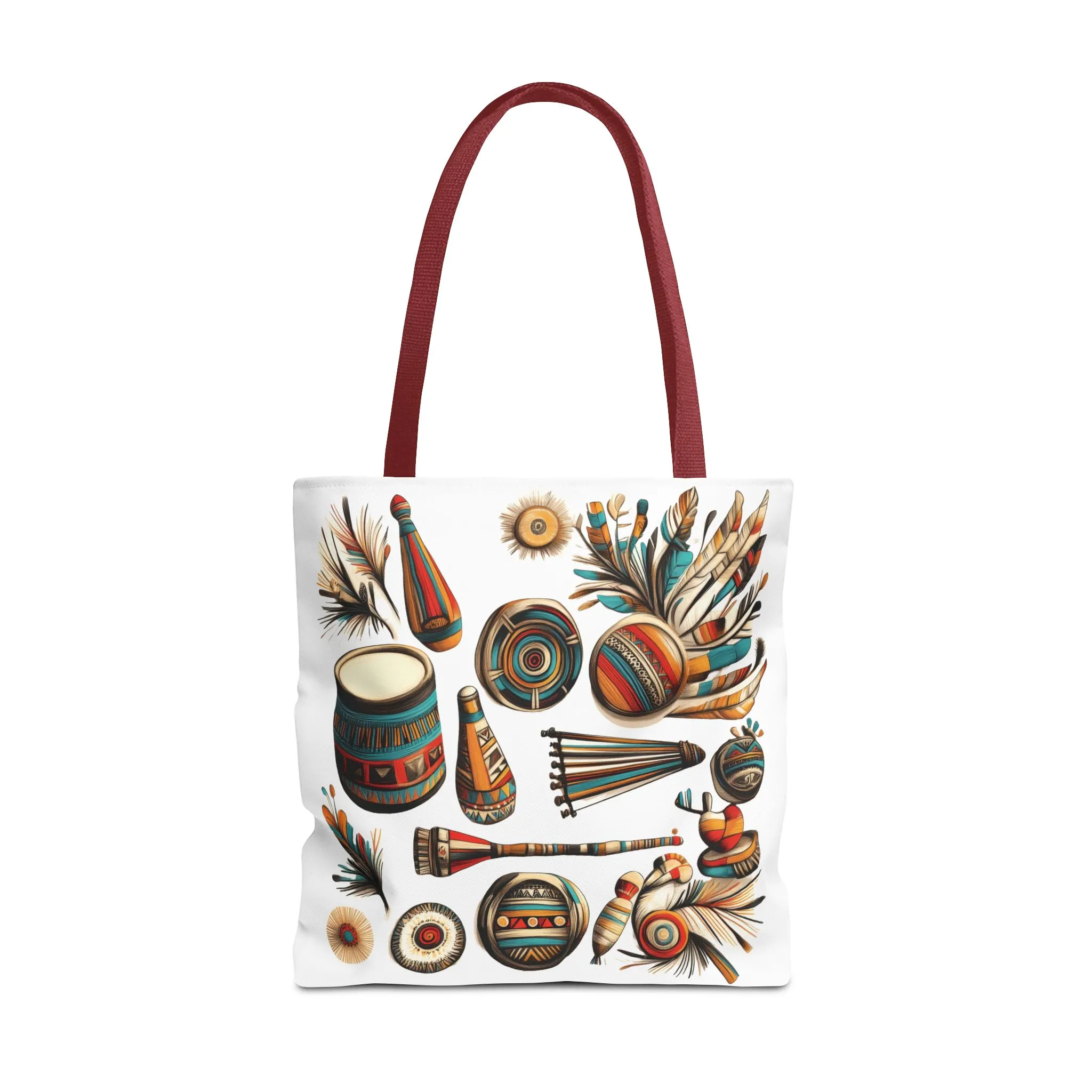 Boho Tribal Music Tote Bag, Ethnic Percussion Instrument Art, Festival Vibes, Shopping Bag, Bohemian Tote, Weekender Bag, Beach Bag, Large Canvas Bag - Image 13