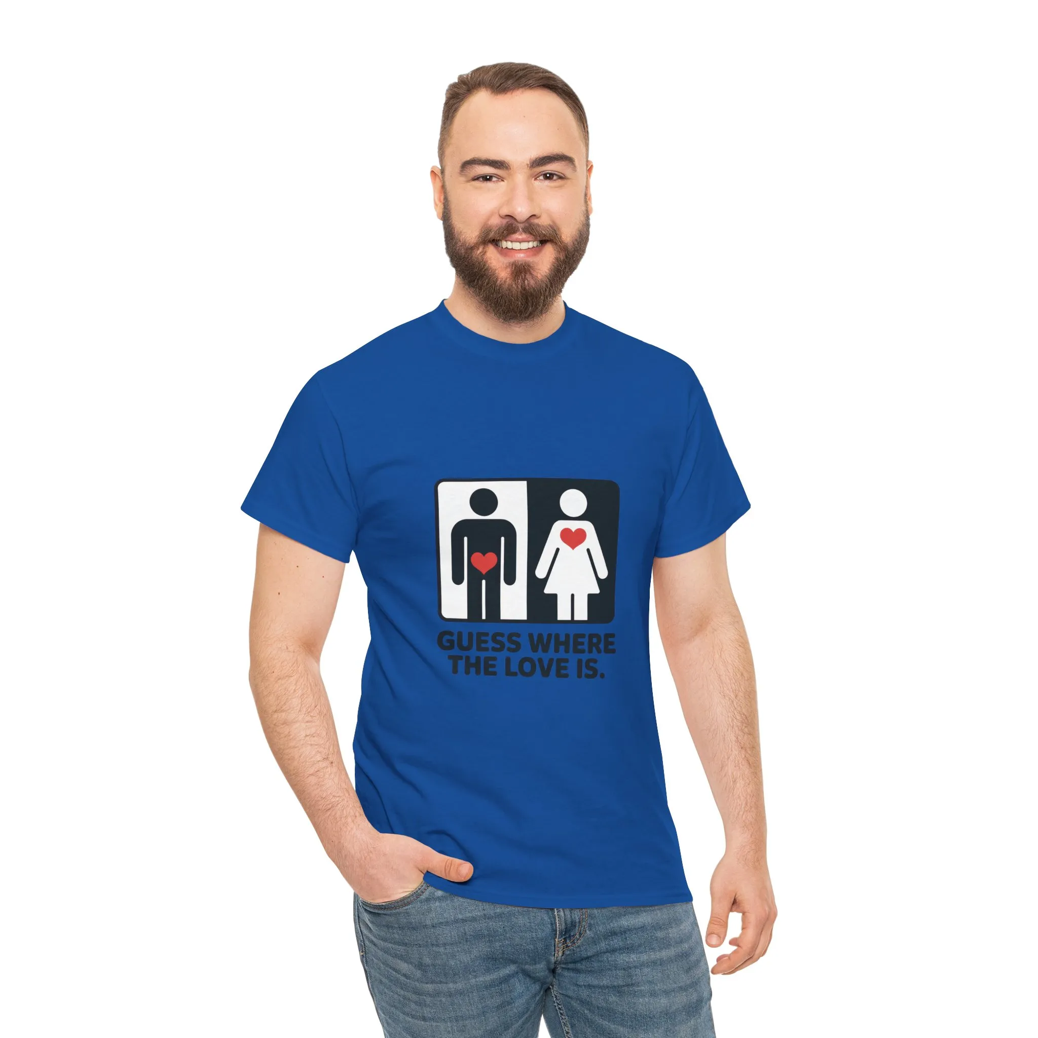 Guess Where The Love Is Mens Tee, Funny Couples Gift, Valentines Day Apparel, Relationship Humor Shirt, Graphic Tee for Him, Bold Love Joke Shirt - Image 23