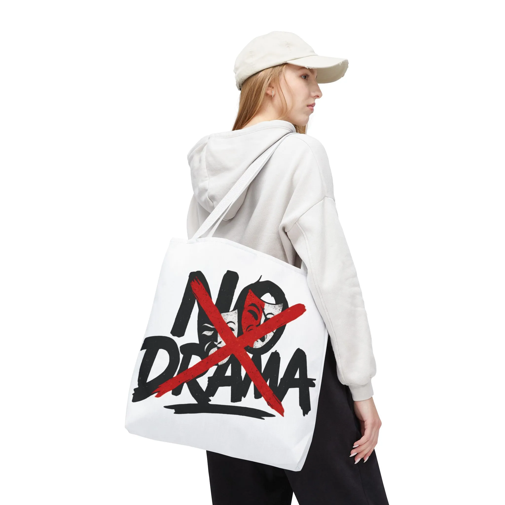 No Drama Tote Bag, Stylish Canvas Bag for Everyday Use, Perfect Gift for Friends, Beach Days, Shopping, and Travel, Large Tote Bag - Image 30