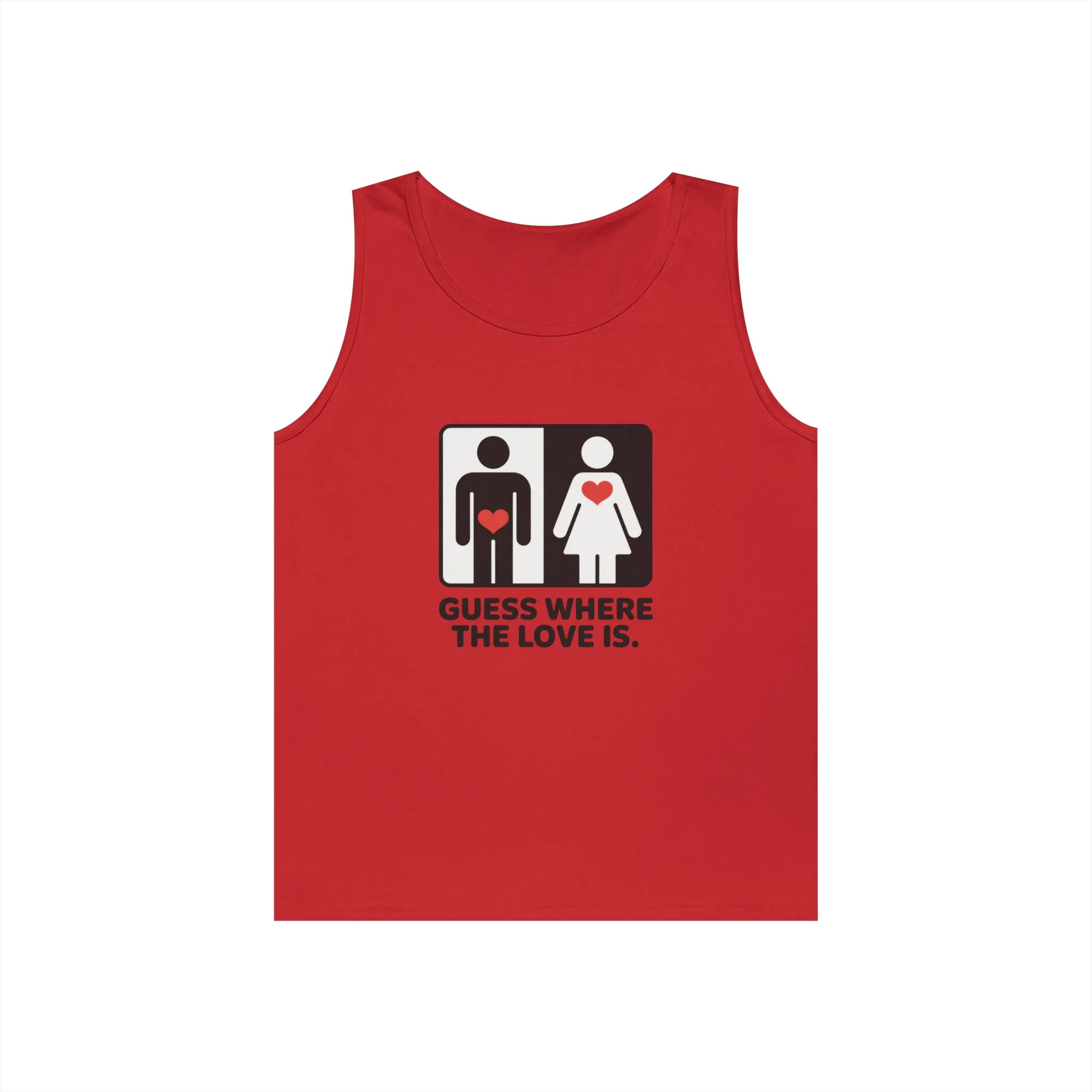 Cute Guess Where The Love Is Mens Tank, Couples Gift, Valentines Day Gift, Relationship Humor Shirt, Funny Tank for Him, Bold Love Joke Tank - Image 15