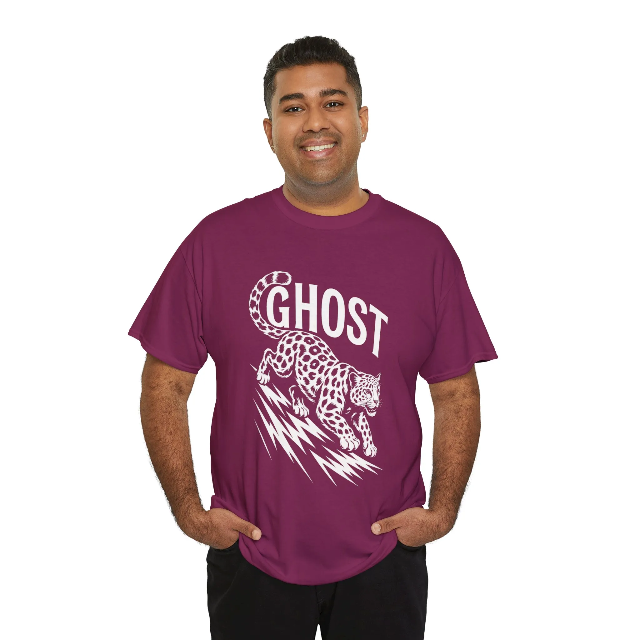 Ghost Leopard Graphic Tee, Mens T-Shirt, Casual Wear, Animal Print Top, Gift for Cat Lovers, Halloween Outfit - Image 27