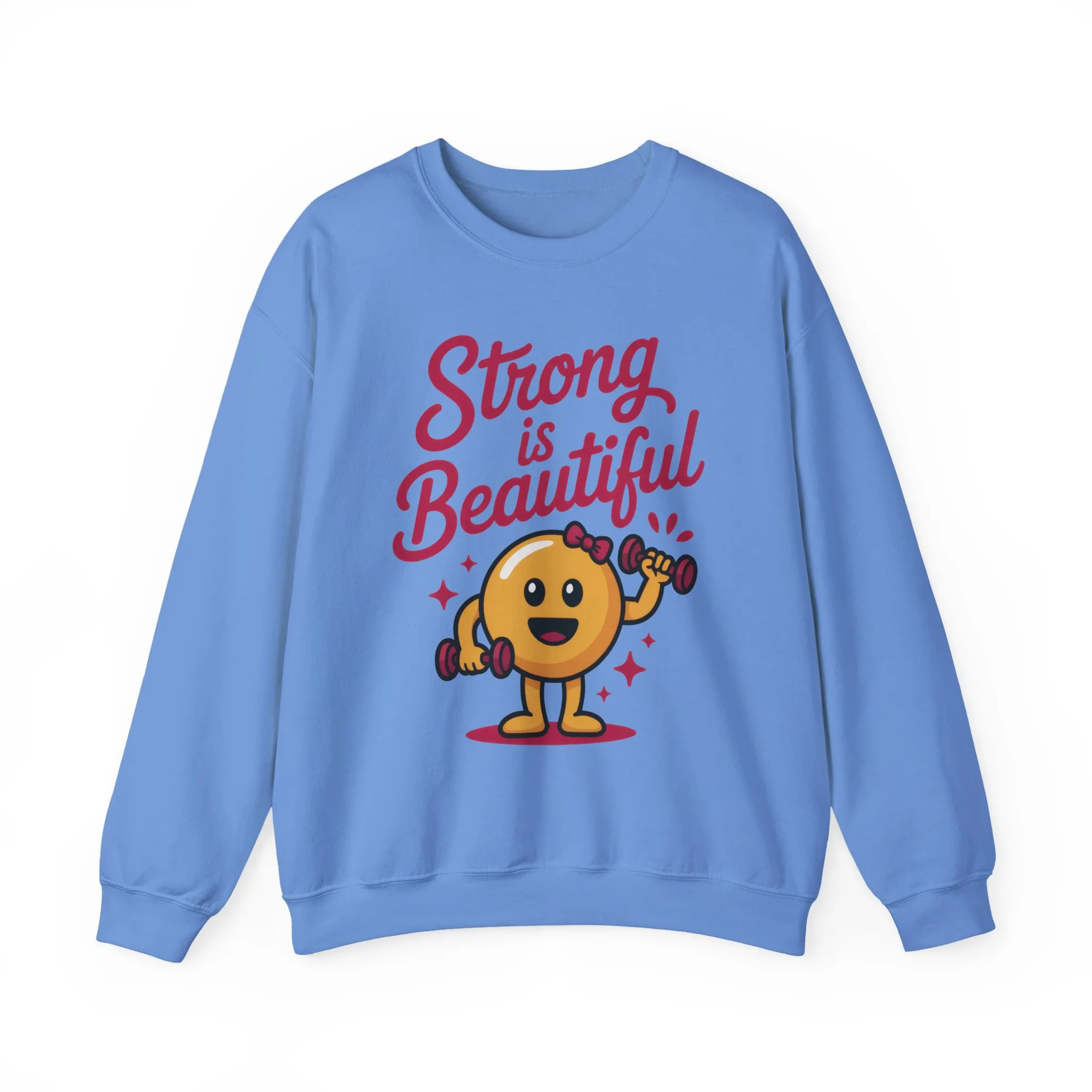 Strong is Beautiful Womens Crewneck Sweatshirt, Cute Fitness Graphic Pullover, Gym and Workout Motivation Sweater, Gift for Fitness Lovers - Image 16