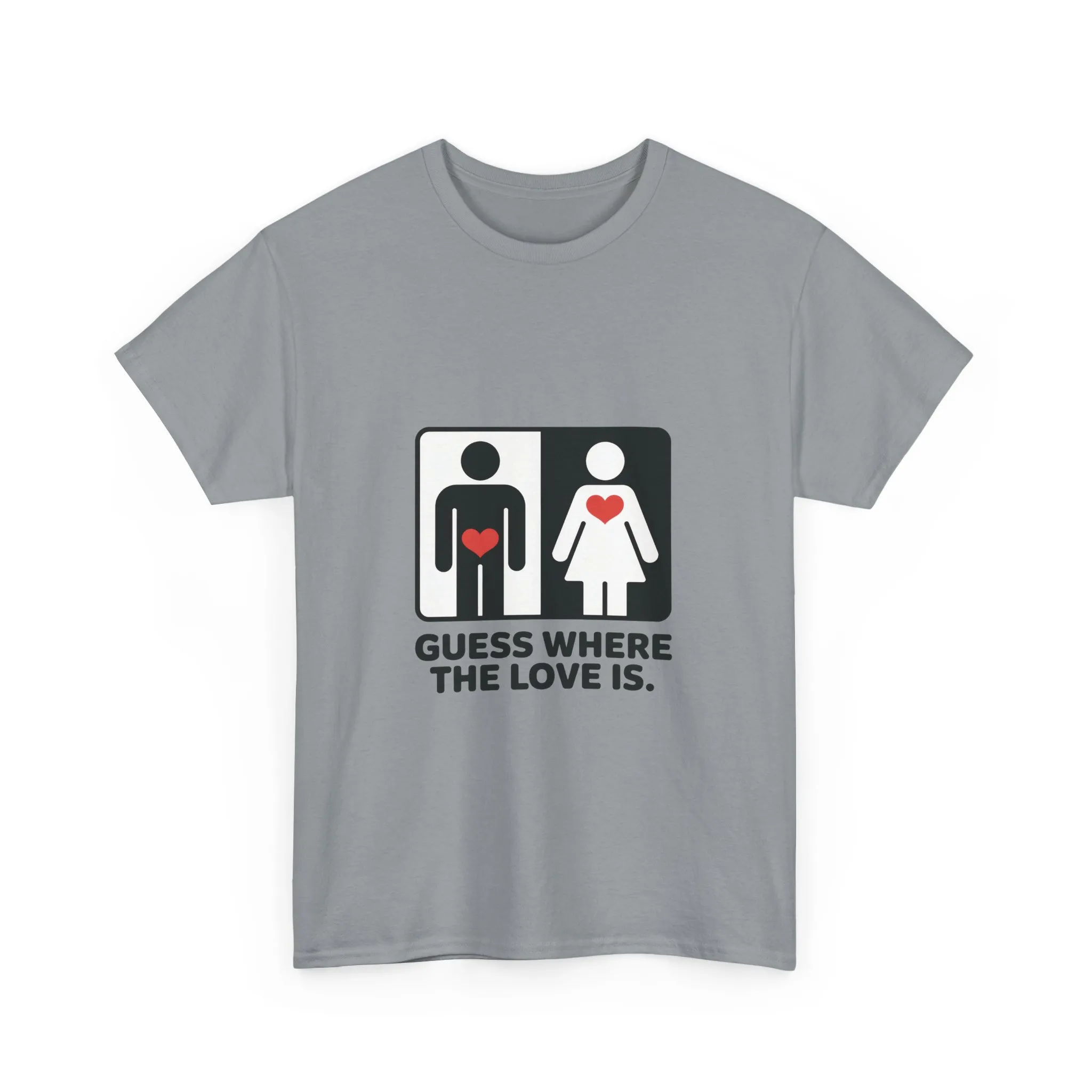 Guess Where The Love Is Mens Tee, Funny Couples Gift, Valentines Day Apparel, Relationship Humor Shirt, Graphic Tee for Him, Bold Love Joke Shirt - Image 10