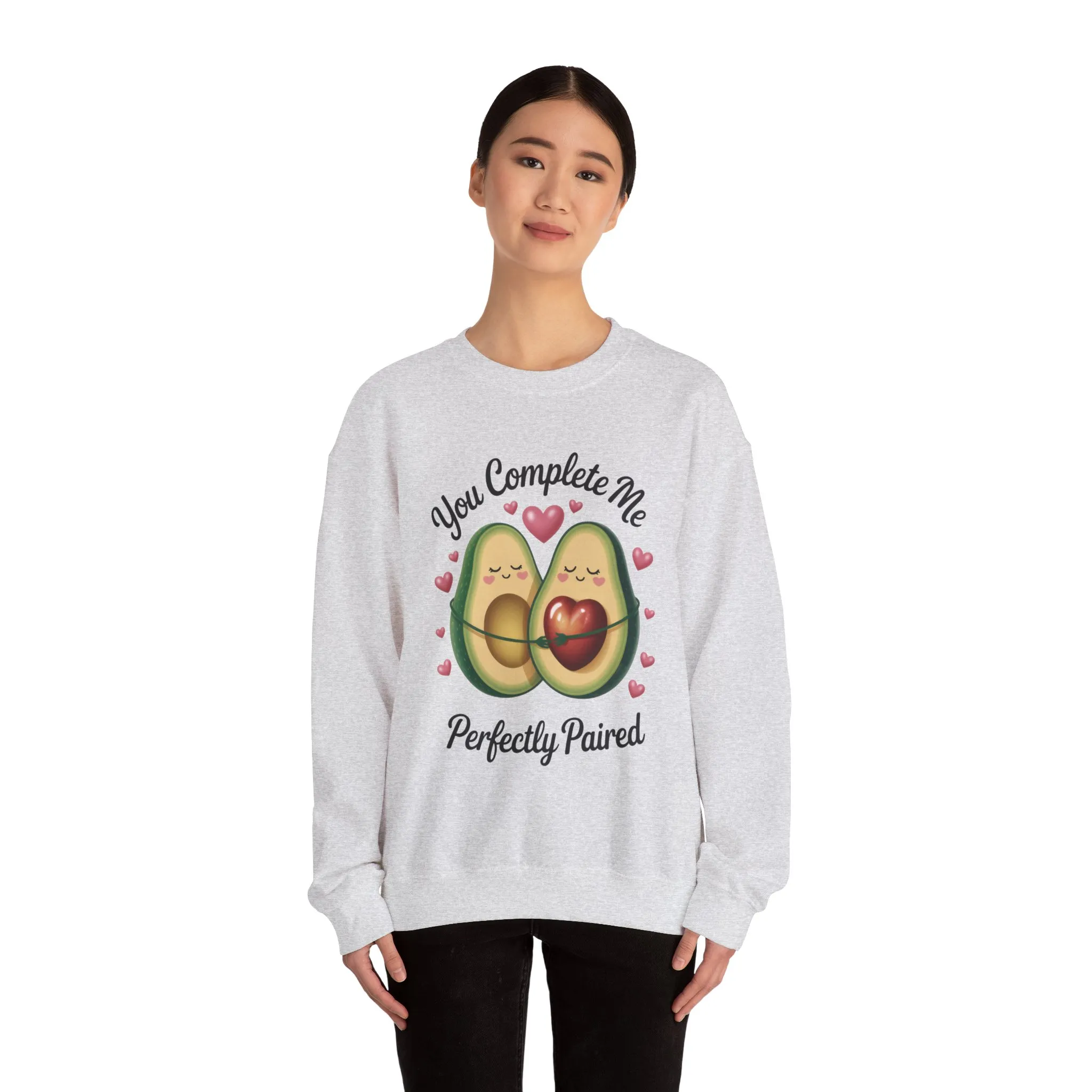 Cute Avocado Love Crewneck Sweatshirt, Sweatshirt for Couples, Perfect Gift for Valentines Day, Cozy Apparel, Avocado Lover Gift - Image 8