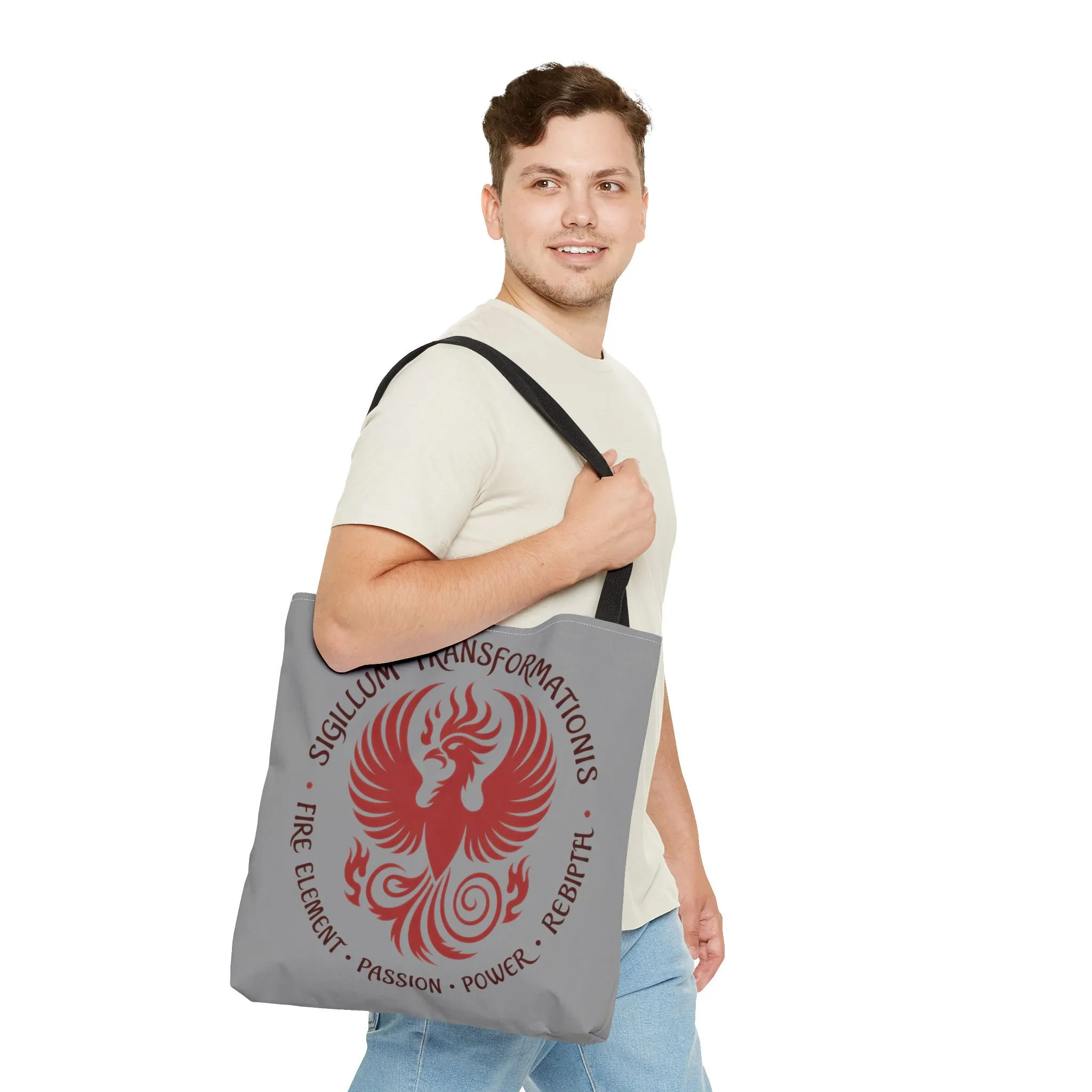 Phoenix Transformation Tote Bag, Canvas Shopper, Boho Beach Bag, Festival Accessory, Eco-Friendly Gift, Large Canvas Bag, Weekender Bag - Image 3