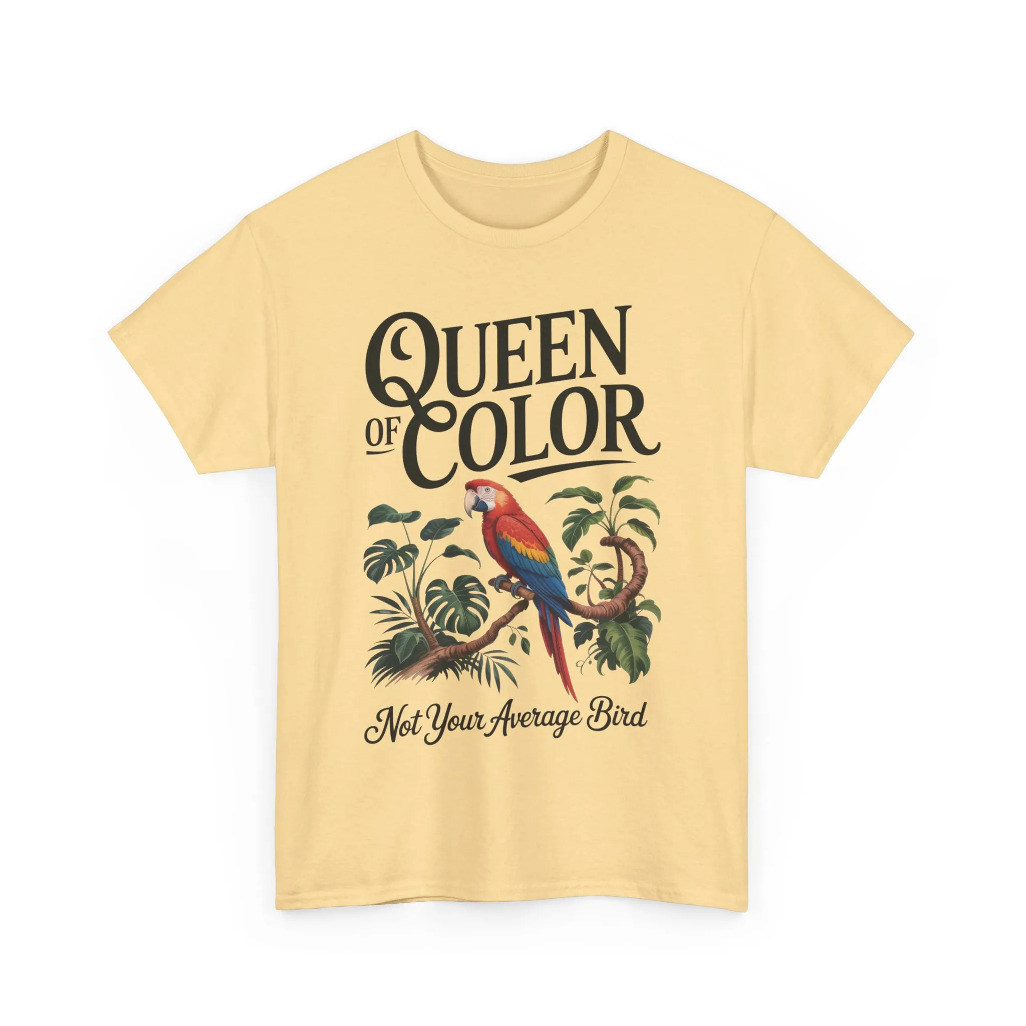 Colorful Queen Womens Tee, Fun Graphic T-Shirt, Casual Wear, Gift for Bird Lovers, Trendy Summer Apparel - Image 28
