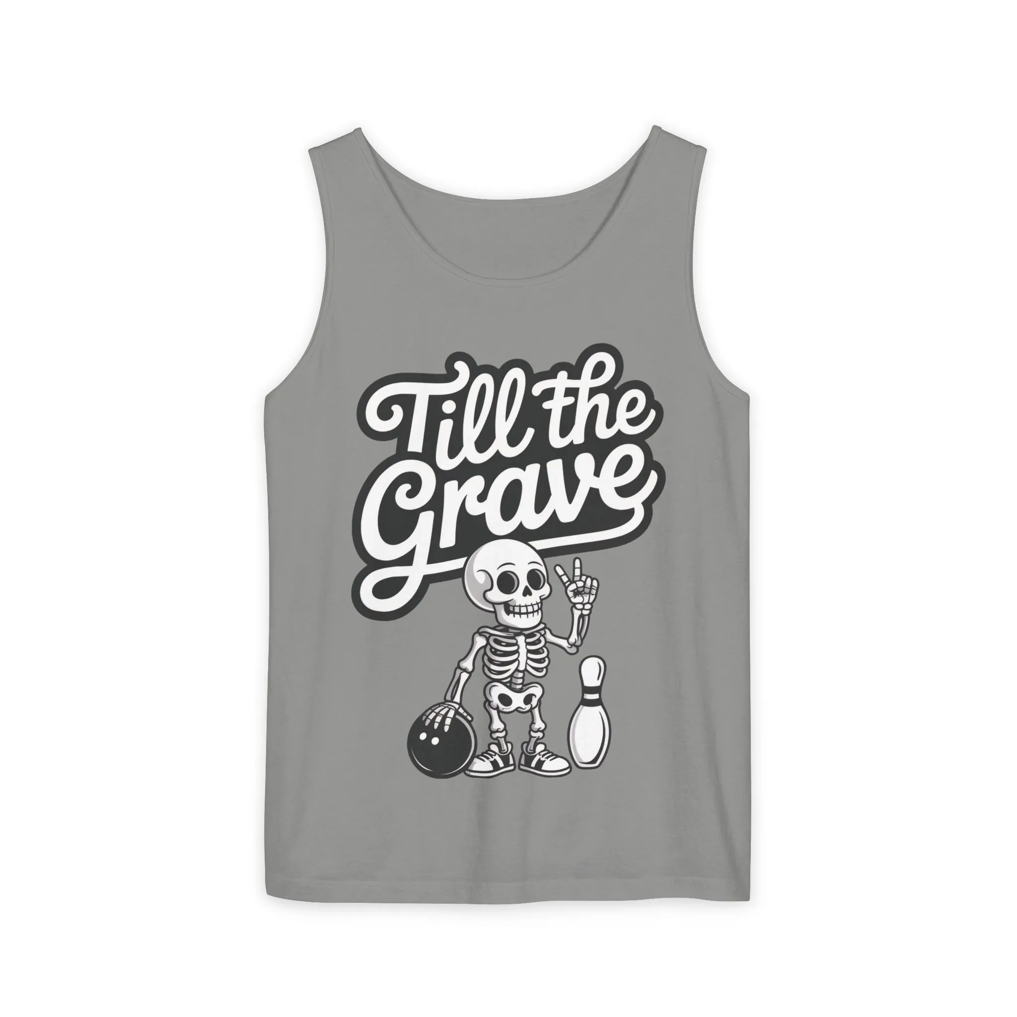 Funny Skeleton Bowling Tank Top, Halloween Apparel, Casual Summer Style, Cool Bowler Skull Workout Top, Strike Till the End - Image 13