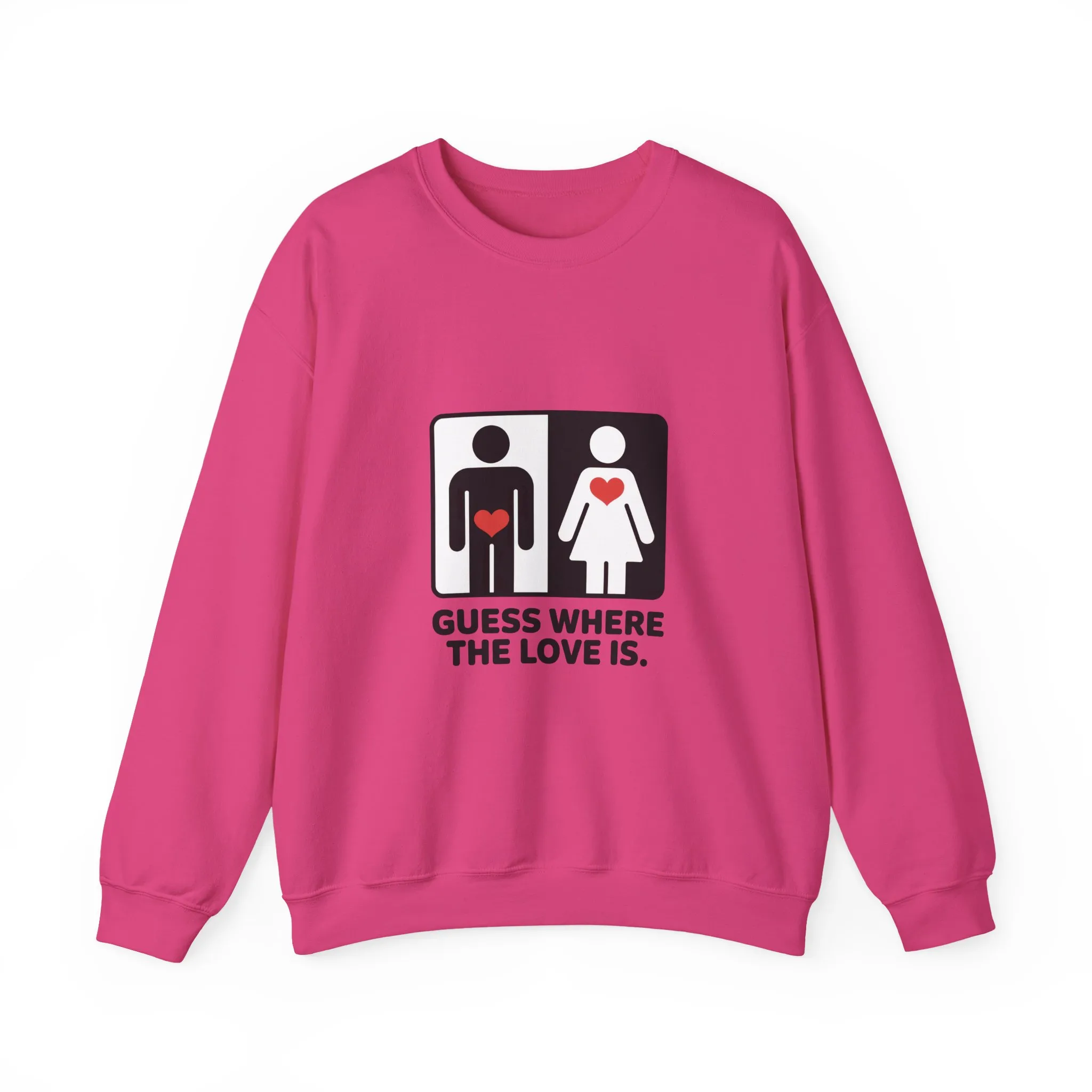 GuesWhere the Love Is Womens Sweatshirt, Couples Gift, Valentines Day Apparel, Matching Sweatshirt, Relationship Sweatshirt, Love Joke Graphic - Image 25