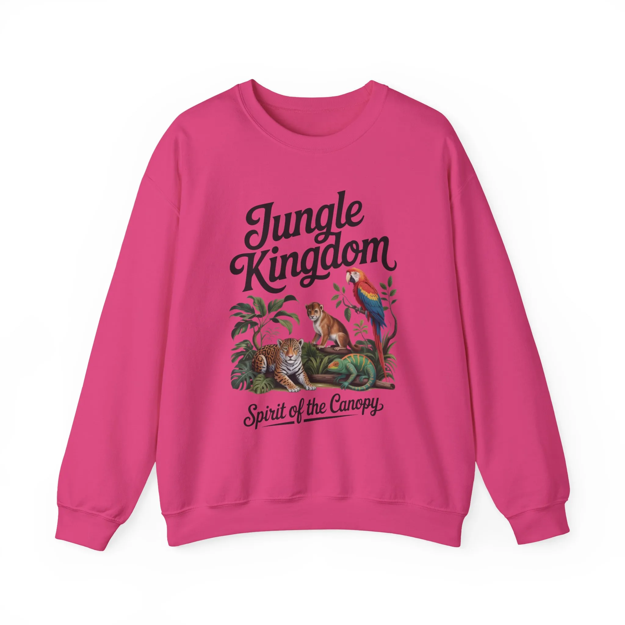 Jungle Kingdom Womens Sweatshirt, Cozy Jungle Crewneck, Nature Lover Gift, Wildlife Artwork, Eco-Conscious Apparel, Animal Enthusiast Clothing - Image 34