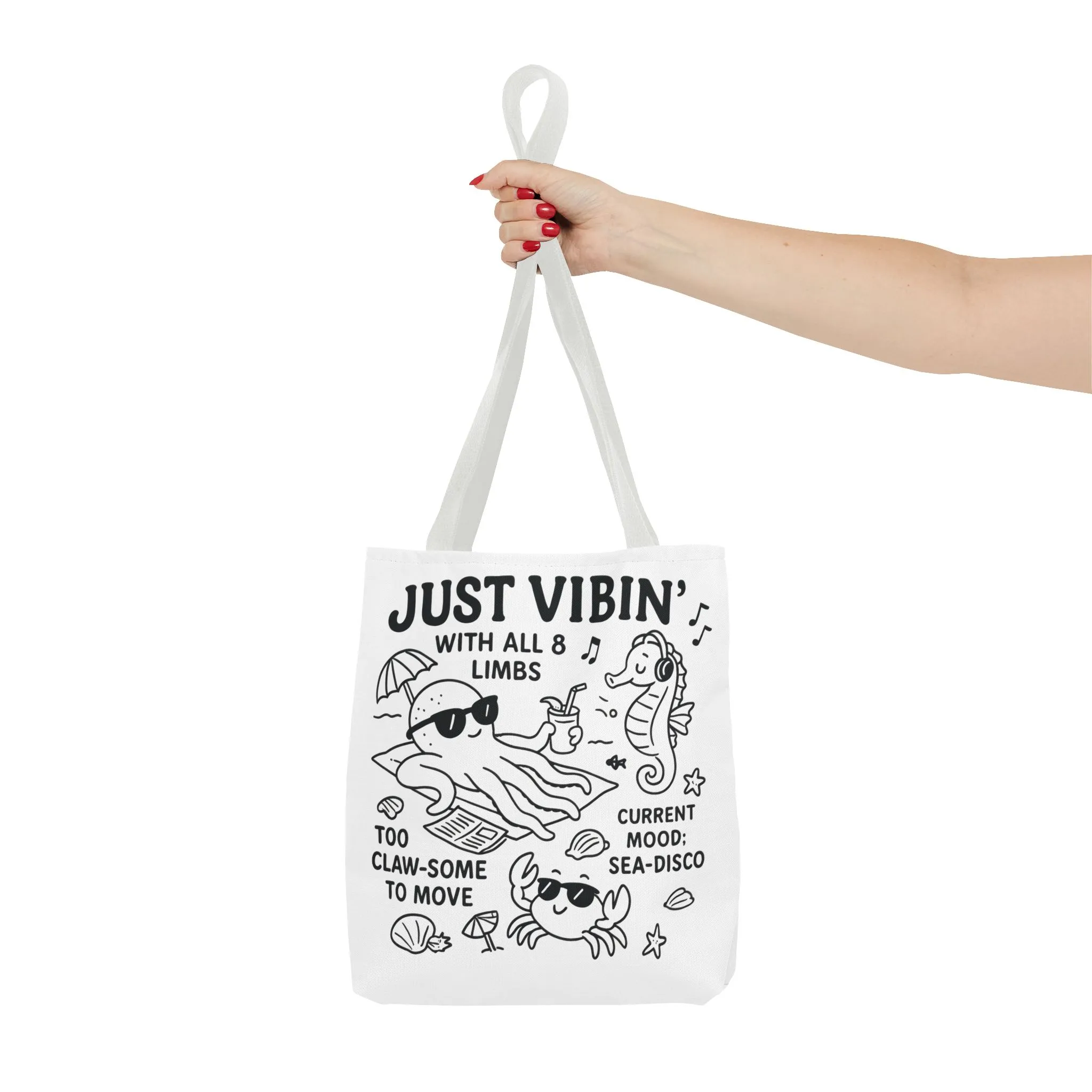 Fun Sea-Themed Tote Bag, Beach Accessories, Summer Vibes, Gift for Ocean Lovers, Reusable Shopping Bag, Cute Beach Tote - Image 19