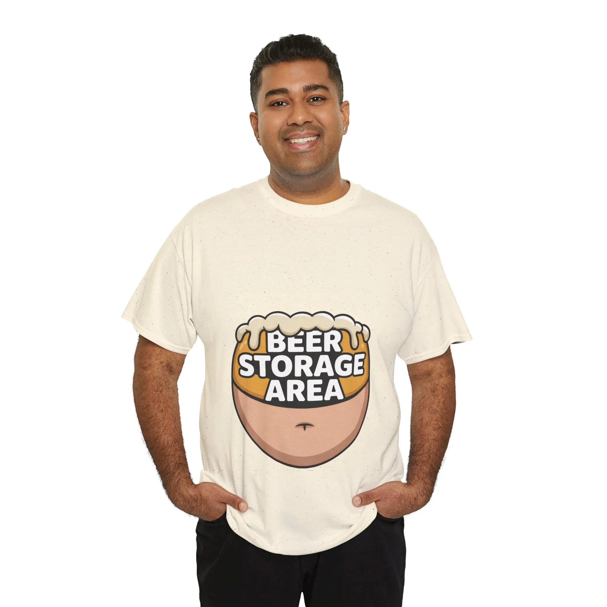 Funny Beer Belly T-Shirt, Beer Storage Area Graphic Tee for Men, Dad Bod Humor Shirt, Beer Lovers Gift, Drinking Gift, Party Apparel - Image 9