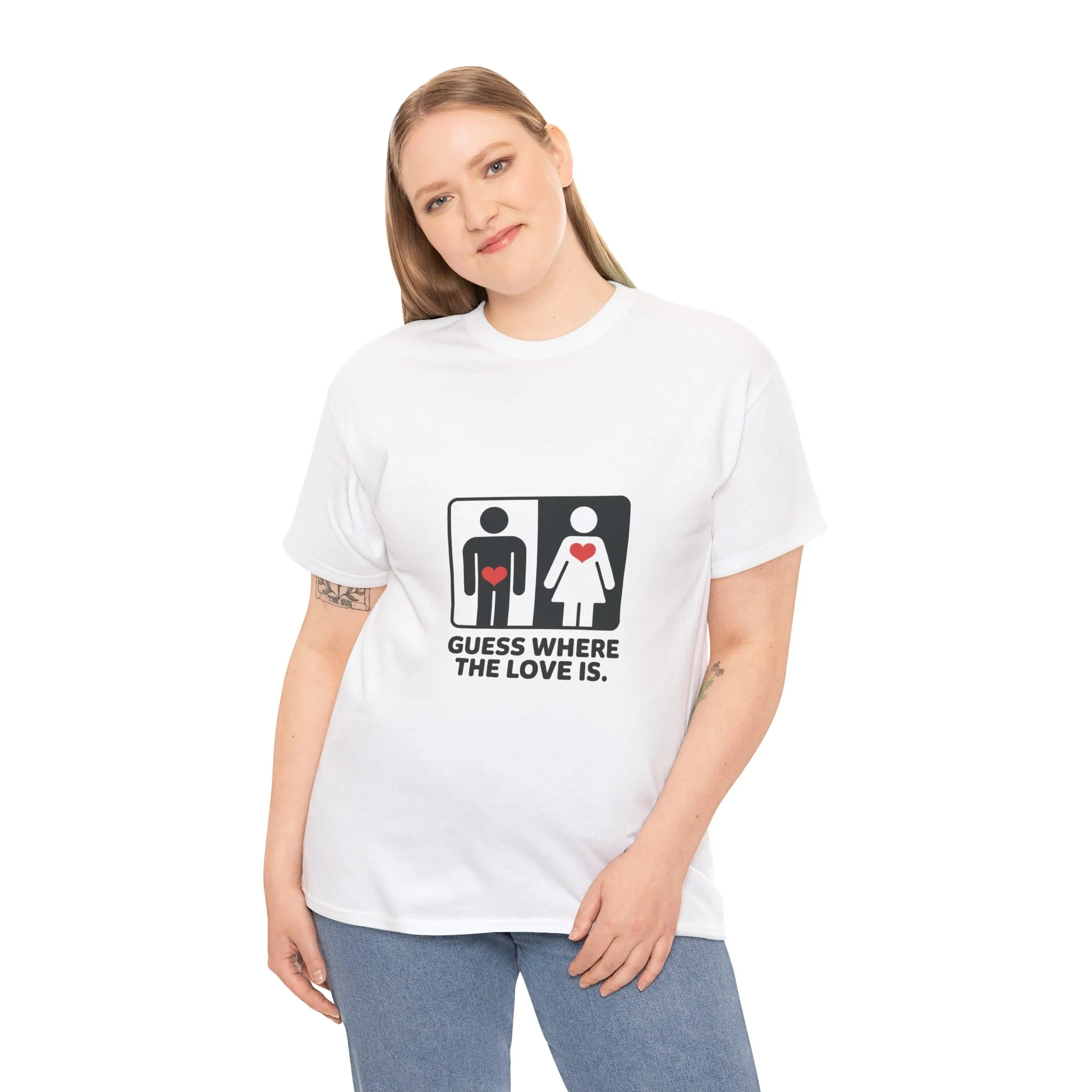Funny Love Location Women's T-Shirt, Bold Graphic Humorous Relationship Tee, Gift for Couples, Valentine's Day Gift, Love joke tee - Image 6