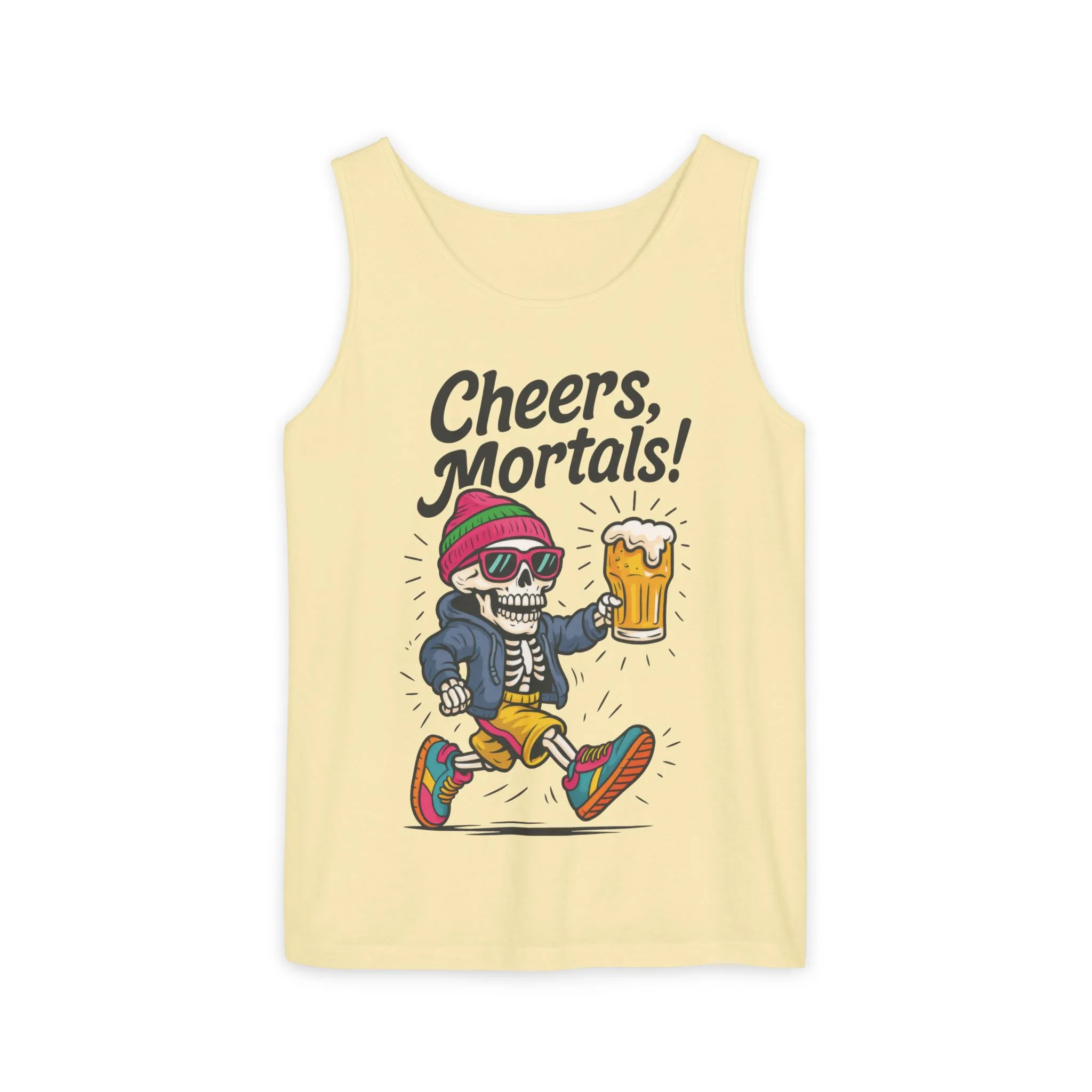 Cheers Mortals! Mens Tank Top, Funny Skeleton Beer Graphic Tee, Drinking Humor Shirt, Party Gift for Him, Halloween Tank, Beer Lovers Gift - Image 28