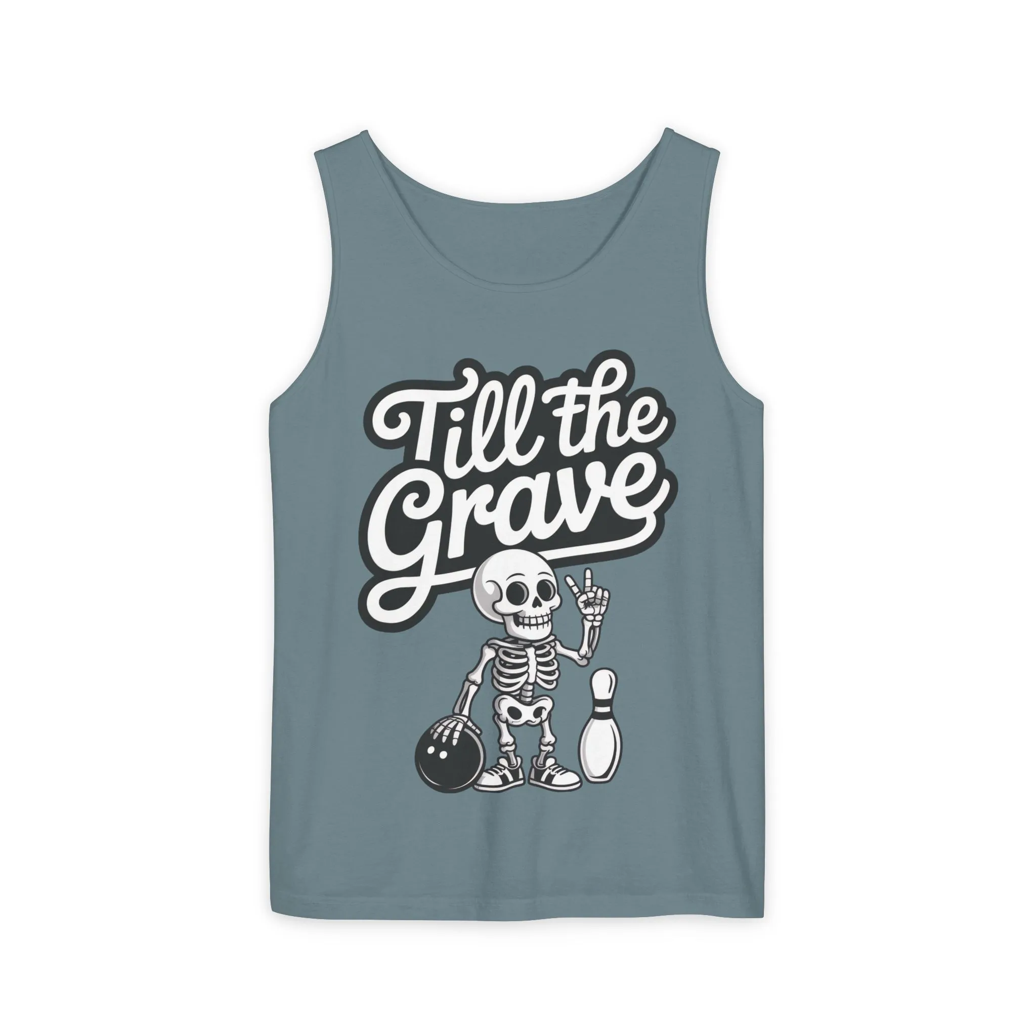 Funny Skeleton Bowling Tank Top, Halloween Apparel, Casual Summer Style, Cool Bowler Skull Workout Top, Strike Till the End - Image 25