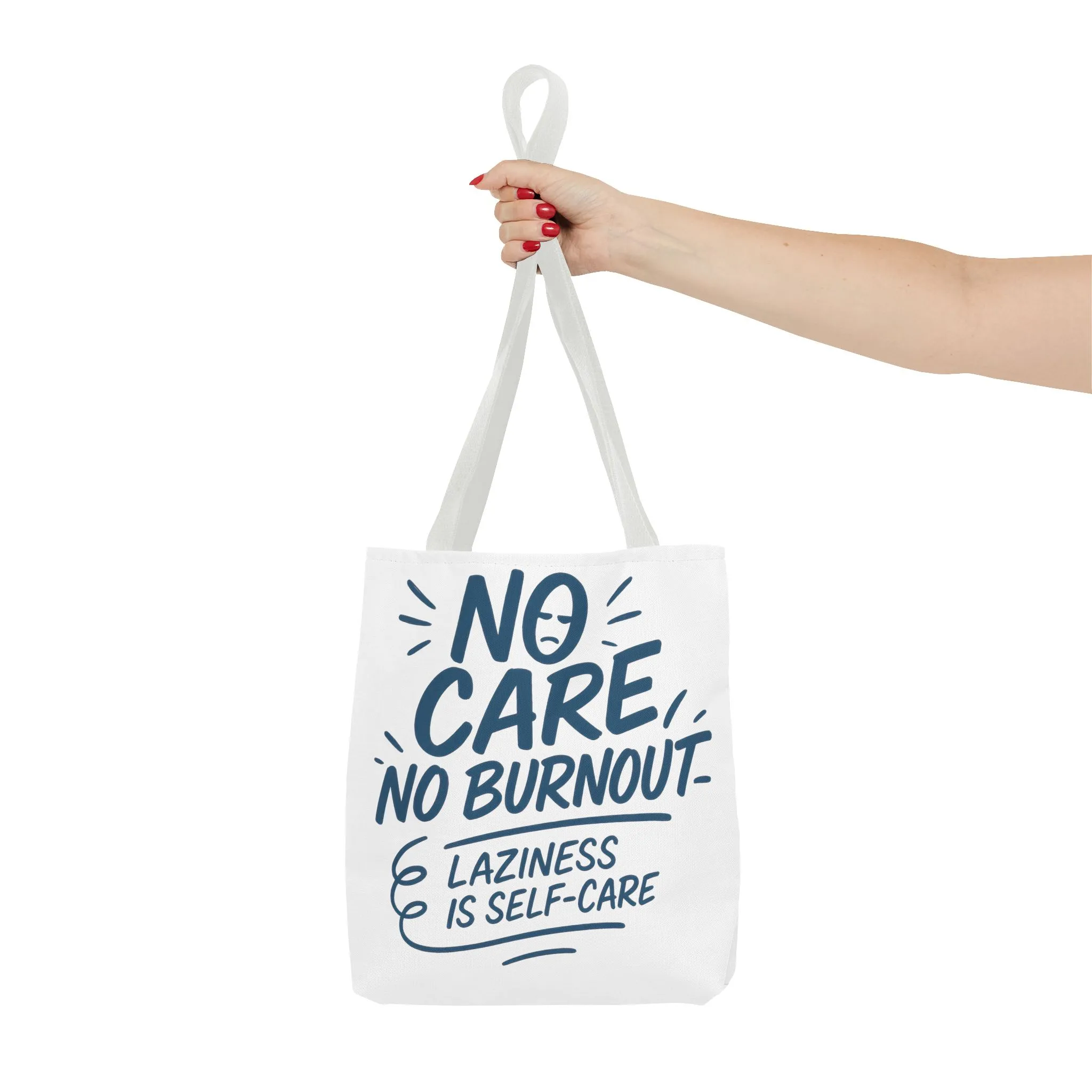 Laziness is Self-Care Funny Quote Bag, Oversized Reusable Canvas Shopping Tote, Sarcastic Self-Care Gift, Weekend Getaway, Everyday Use - Image 9