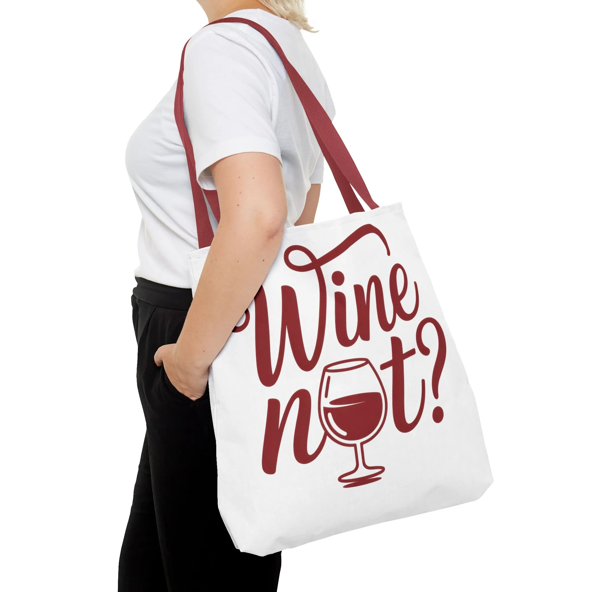 Wine Not? Tote Bag - Fun Wine Lover's Accessory for Parties, Gift for Wine Enthusiasts, Perfect for Grocery or Beach Outings, AOP Design - Image 4