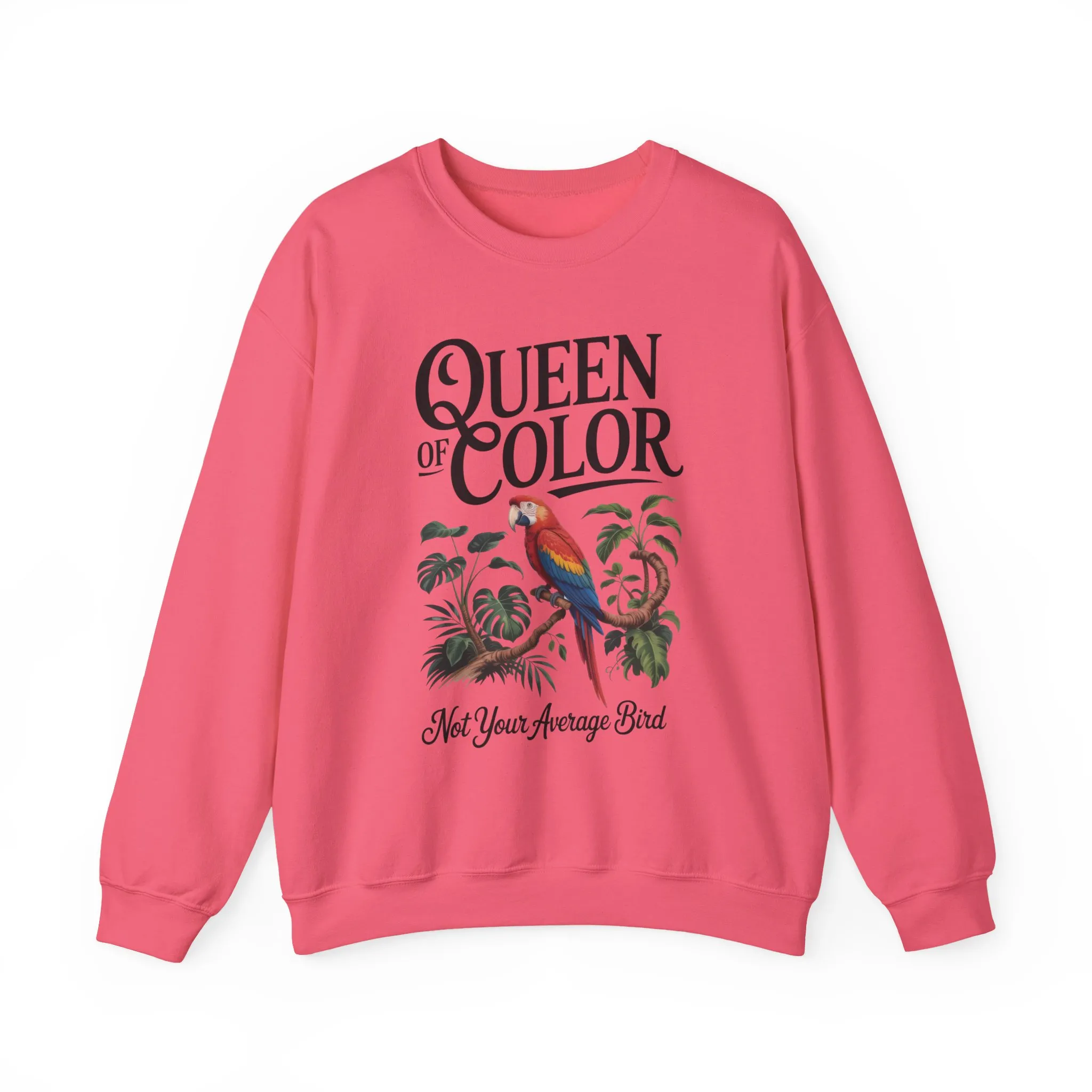 Vibrant Crewneck Womens Sweatshirt, Colorful Apparel, Bird Design, Cozy Layering, Gift for Nature Lovers, Fun Fashion - Image 19