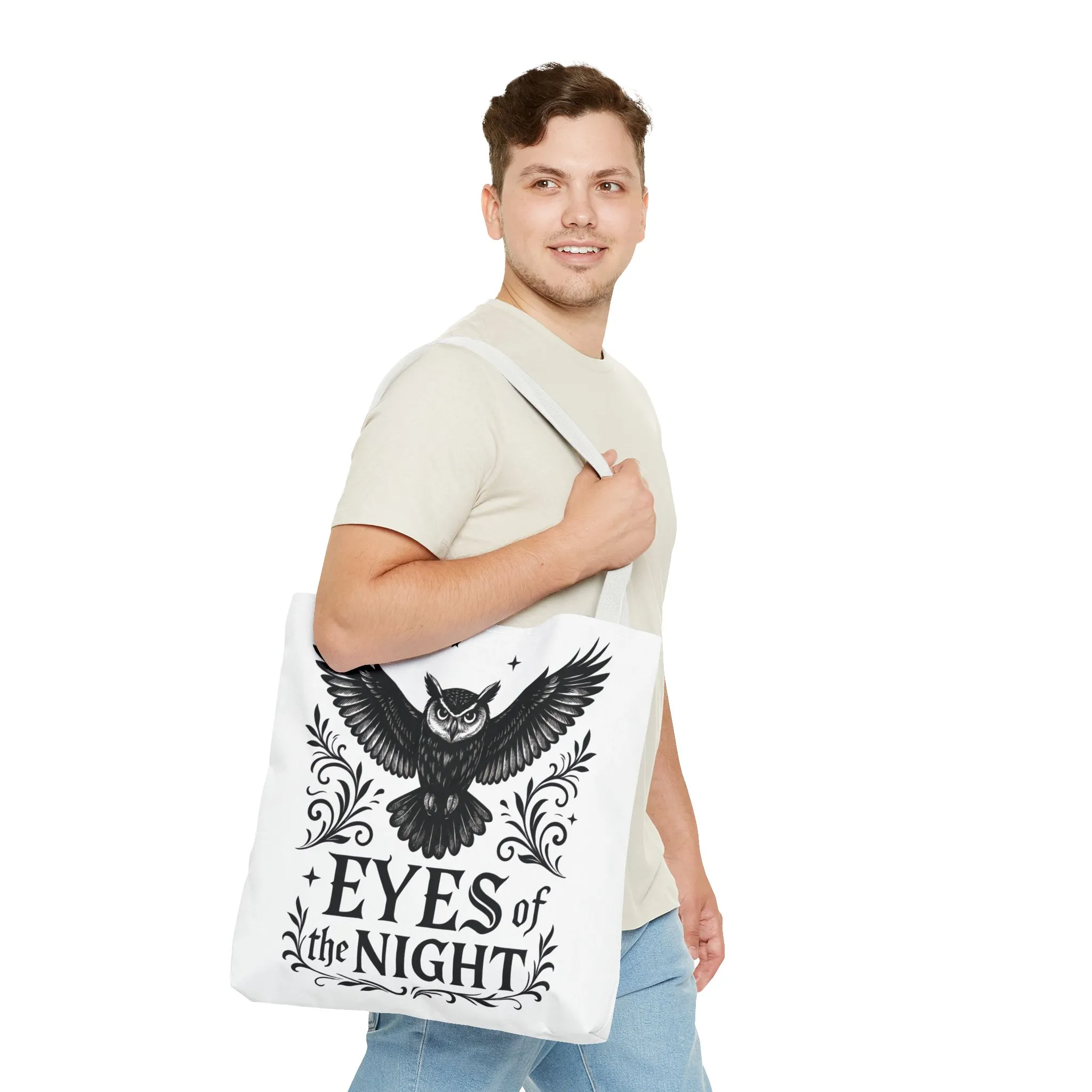 Eyes of the Night Owl Tote Bag, Artsy Shopping Bag, Eco-Friendly Carryall, Unique Gift for Animal Lovers, Halloween Decor, Beach Tote - Image 28