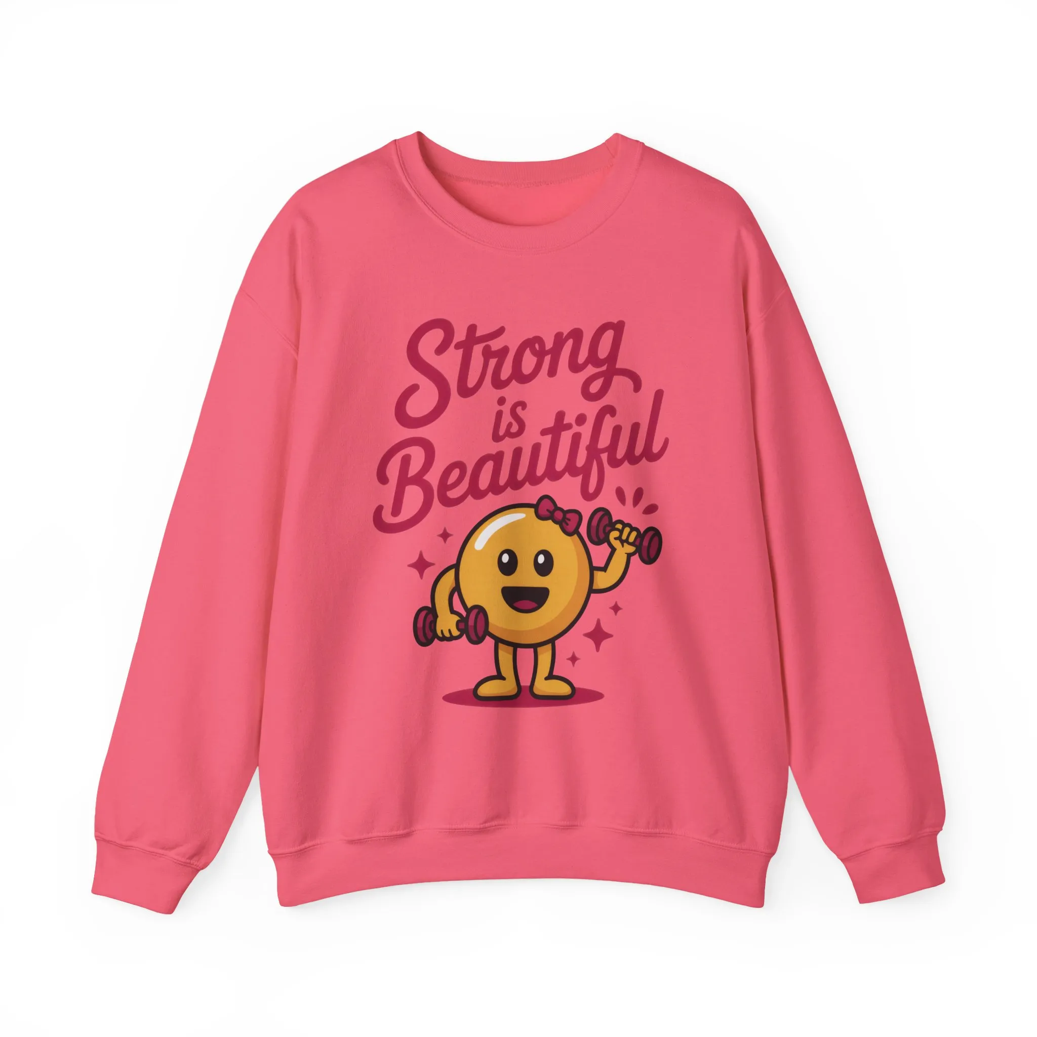 Strong is Beautiful Womens Crewneck Sweatshirt, Cute Fitness Graphic Pullover, Gym and Workout Motivation Sweater, Gift for Fitness Lovers - Image 34