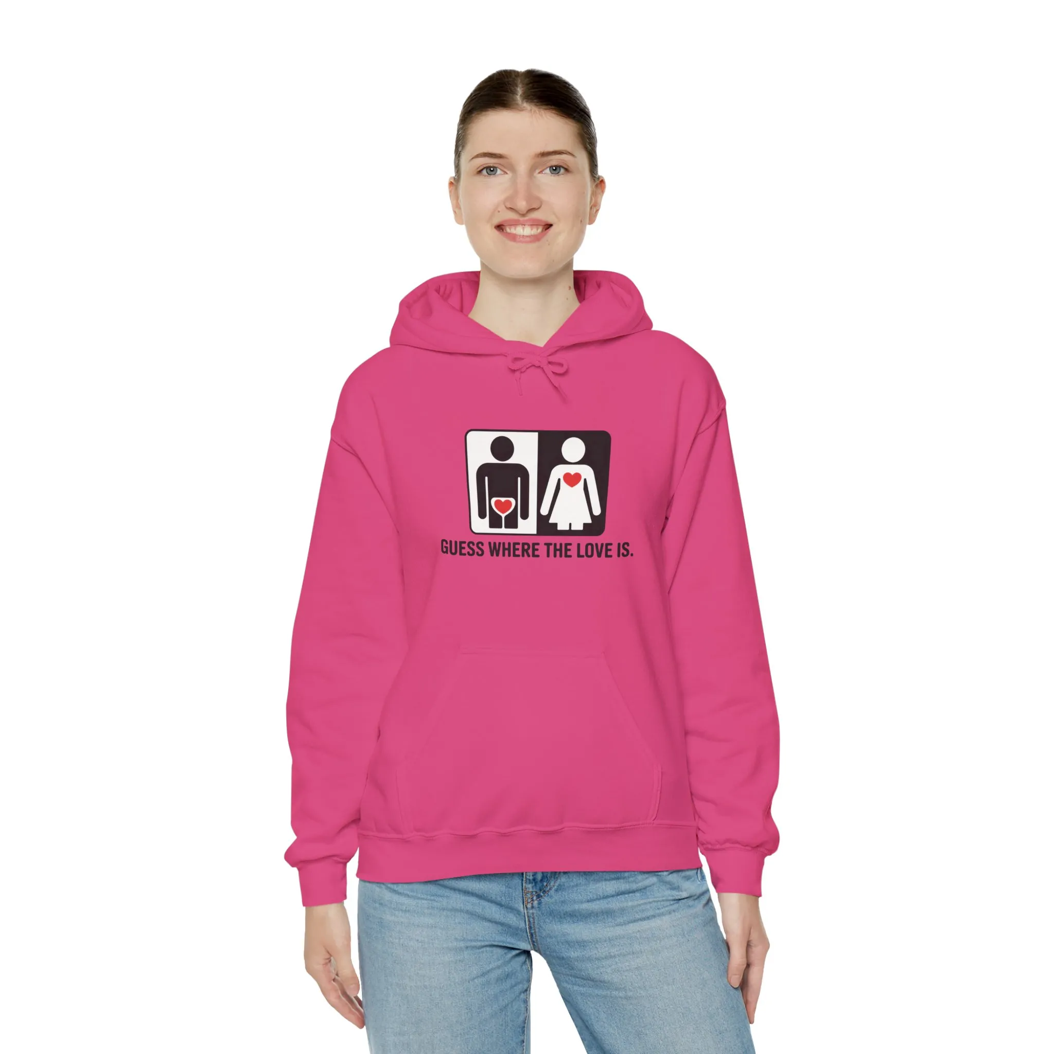 Guess Where the Love Is Hoodie, Cute Couples Hoodie, Valentines Day Gift, Matching Outfits, Witty Relationship Hoodie, Love Joke Graphic - Image 40