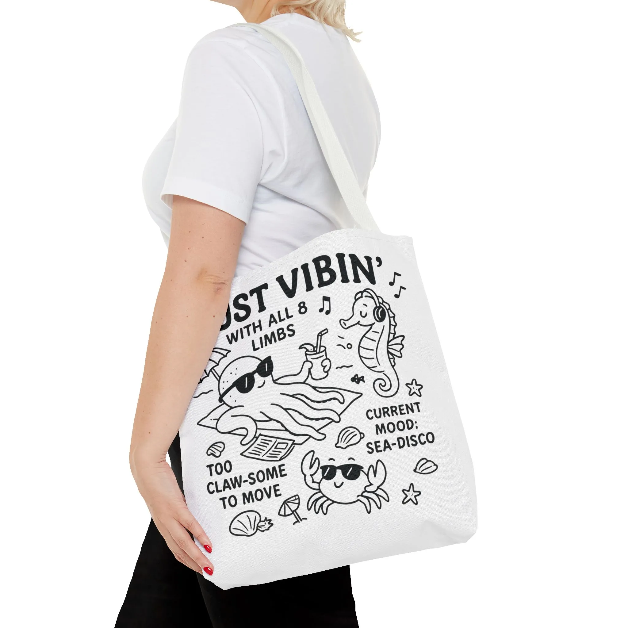 Fun Sea-Themed Tote Bag, Beach Accessories, Summer Vibes, Gift for Ocean Lovers, Reusable Shopping Bag, Cute Beach Tote - Image 24