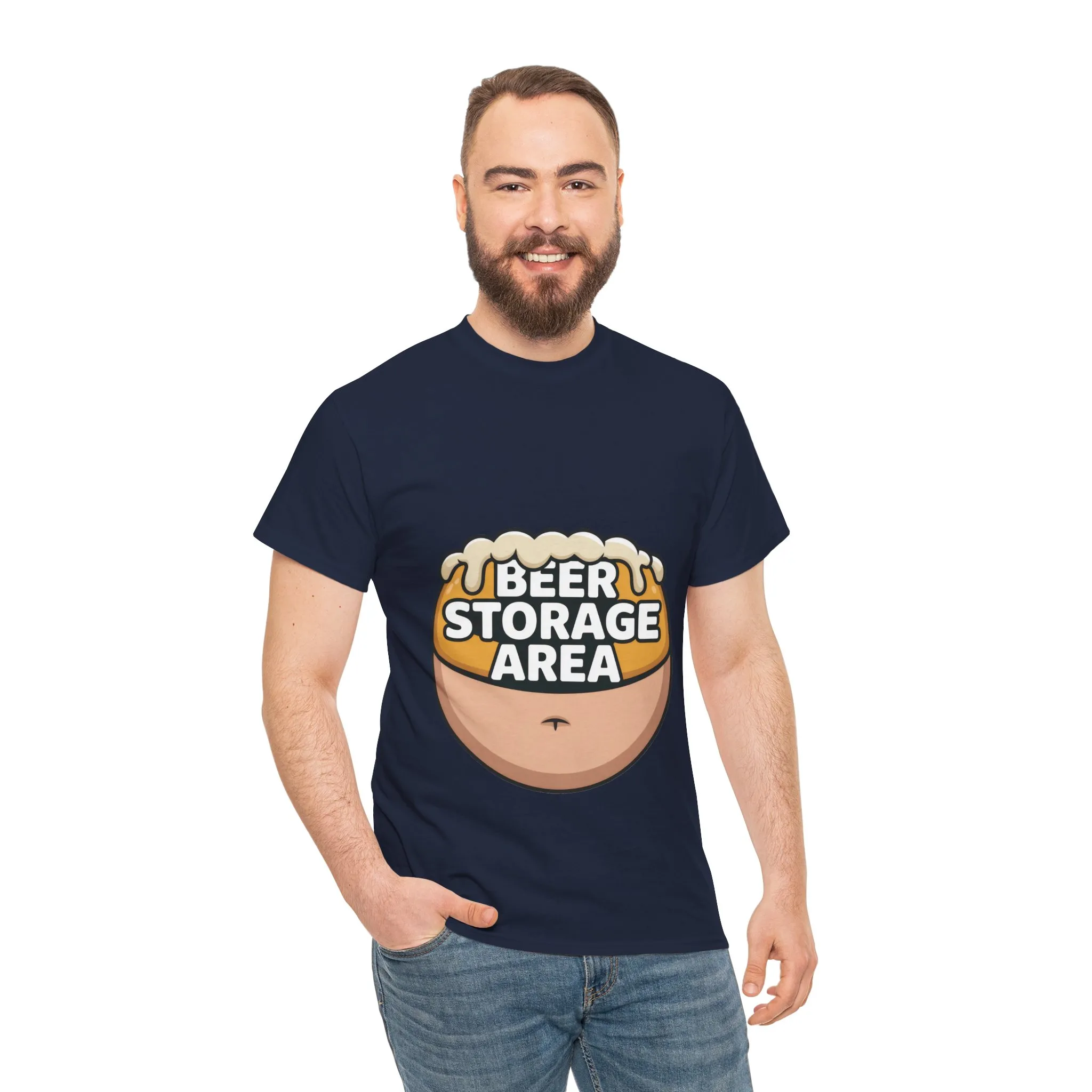 Funny Beer Belly T-Shirt, Beer Storage Area Graphic Tee for Men, Dad Bod Humor Shirt, Beer Lovers Gift, Drinking Gift, Party Apparel - Image 23