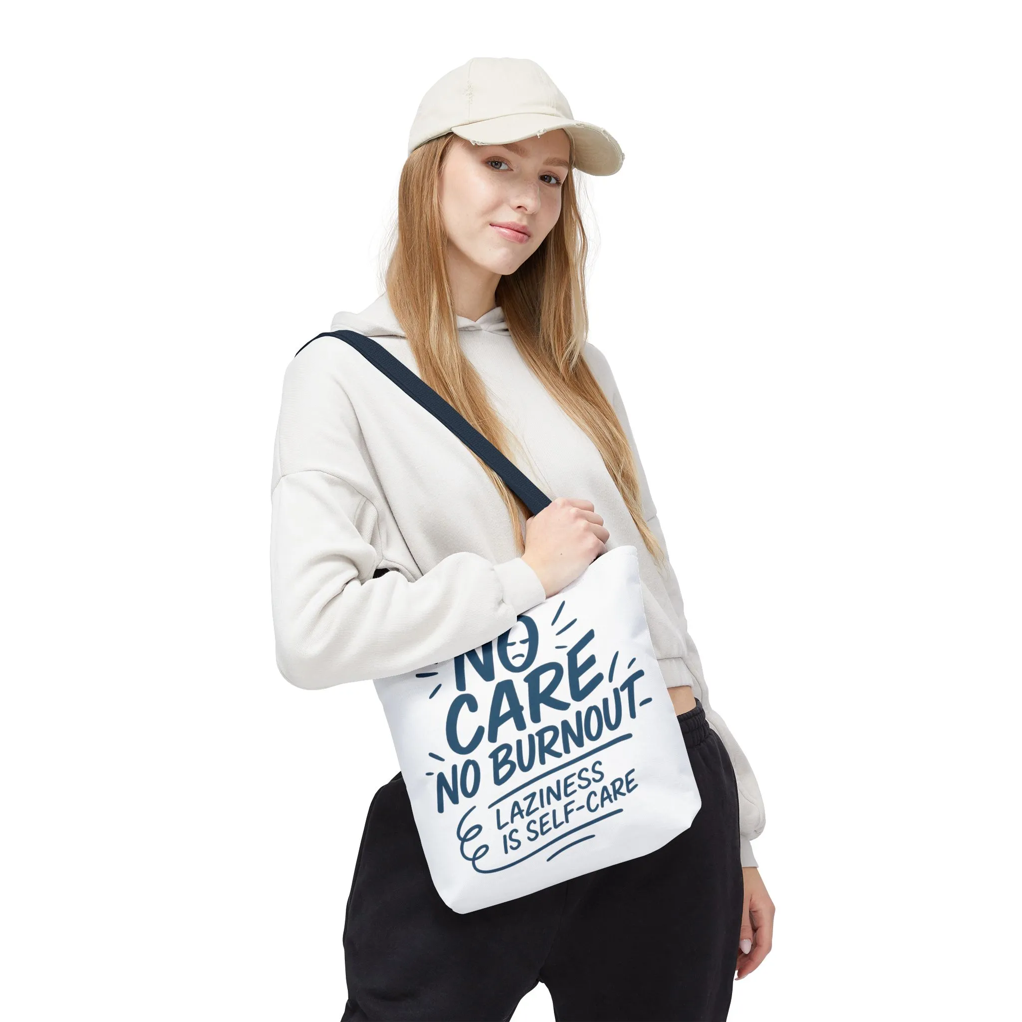 Laziness is Self-Care Funny Quote Bag, Oversized Reusable Canvas Shopping Tote, Sarcastic Self-Care Gift, Weekend Getaway, Everyday Use - Image 20
