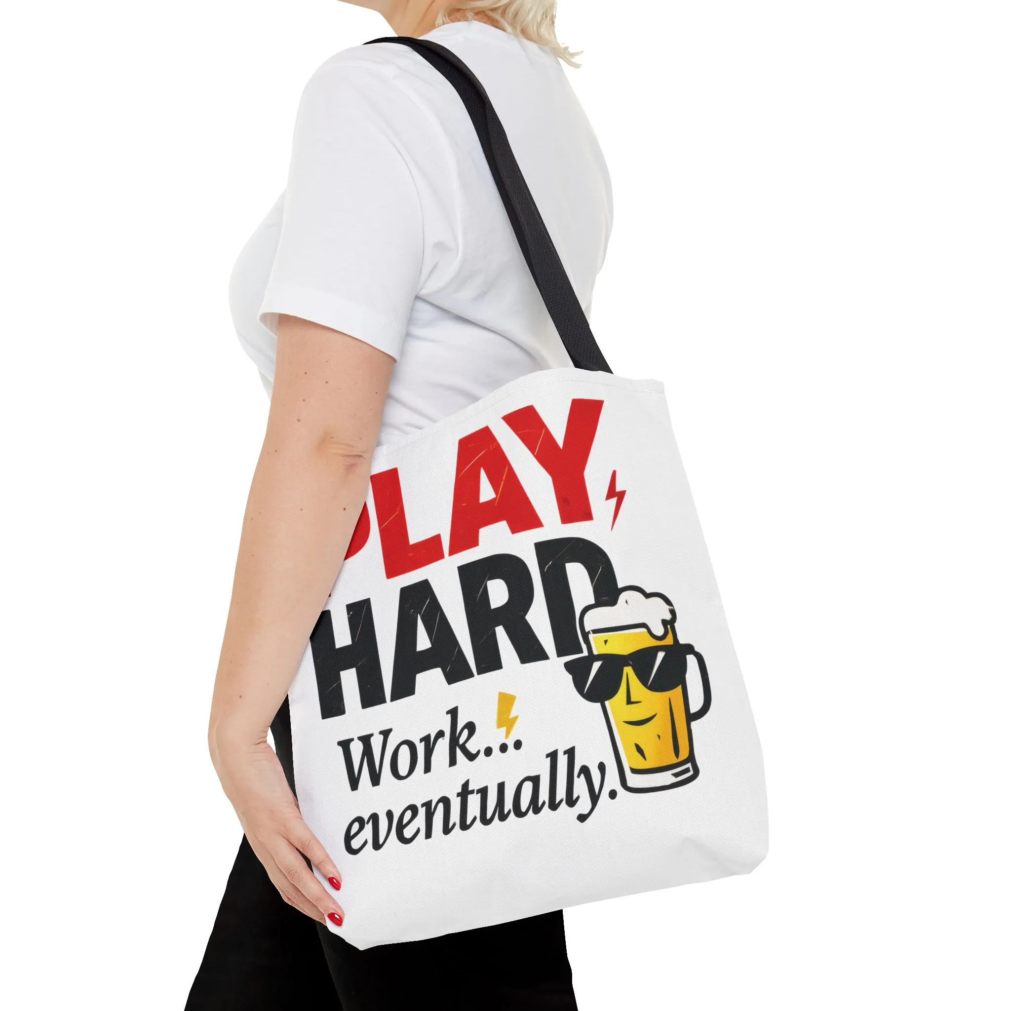 Play Hard Tote Bag - Fun, Stylish, Tote for Work & Play, Summer, Gift, Beach Bag, Everyday Carry, Beach Weekender Bag, large canvas bag - Image 14