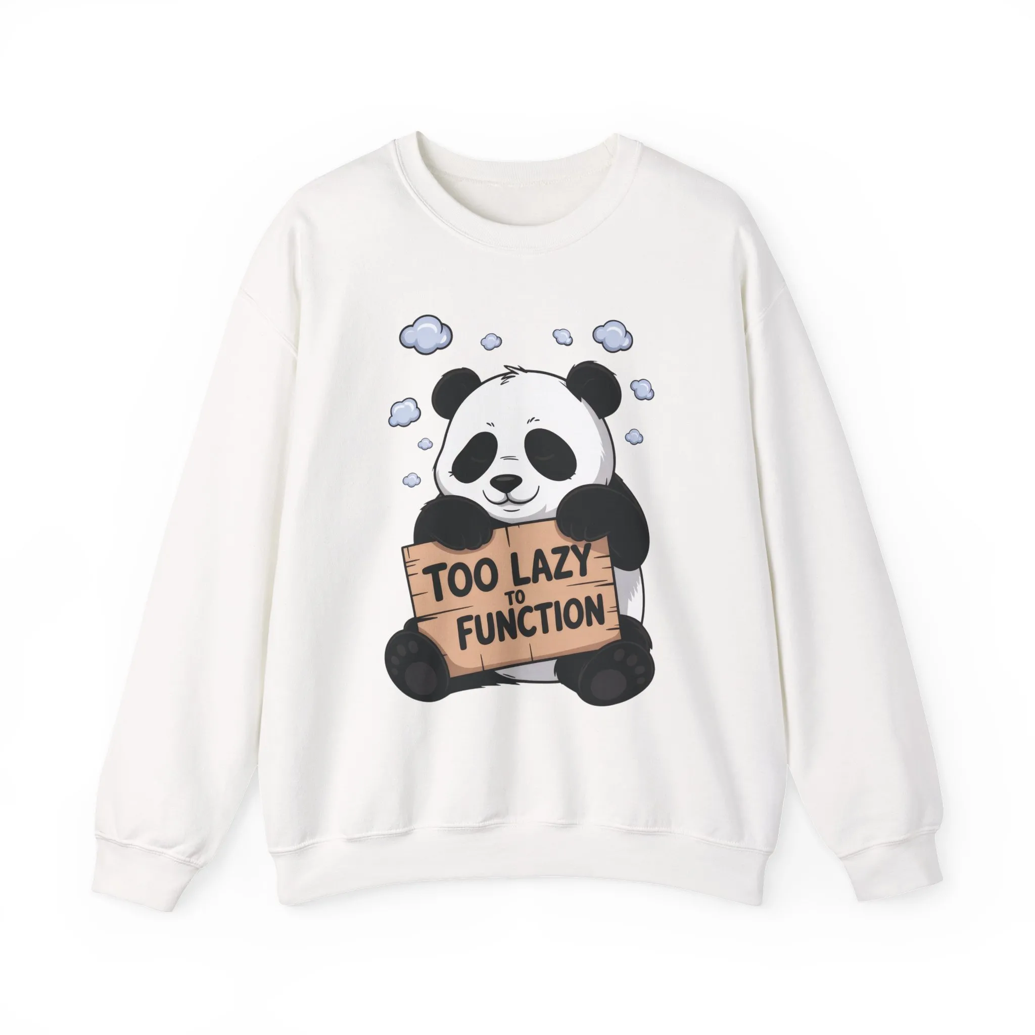 Panda Lazy Crewneck Sweatshirt - Funny Gift for Relaxation, Cute Animal Apparel for Cozy Days, Perfect for Fall and Winter - Image 4