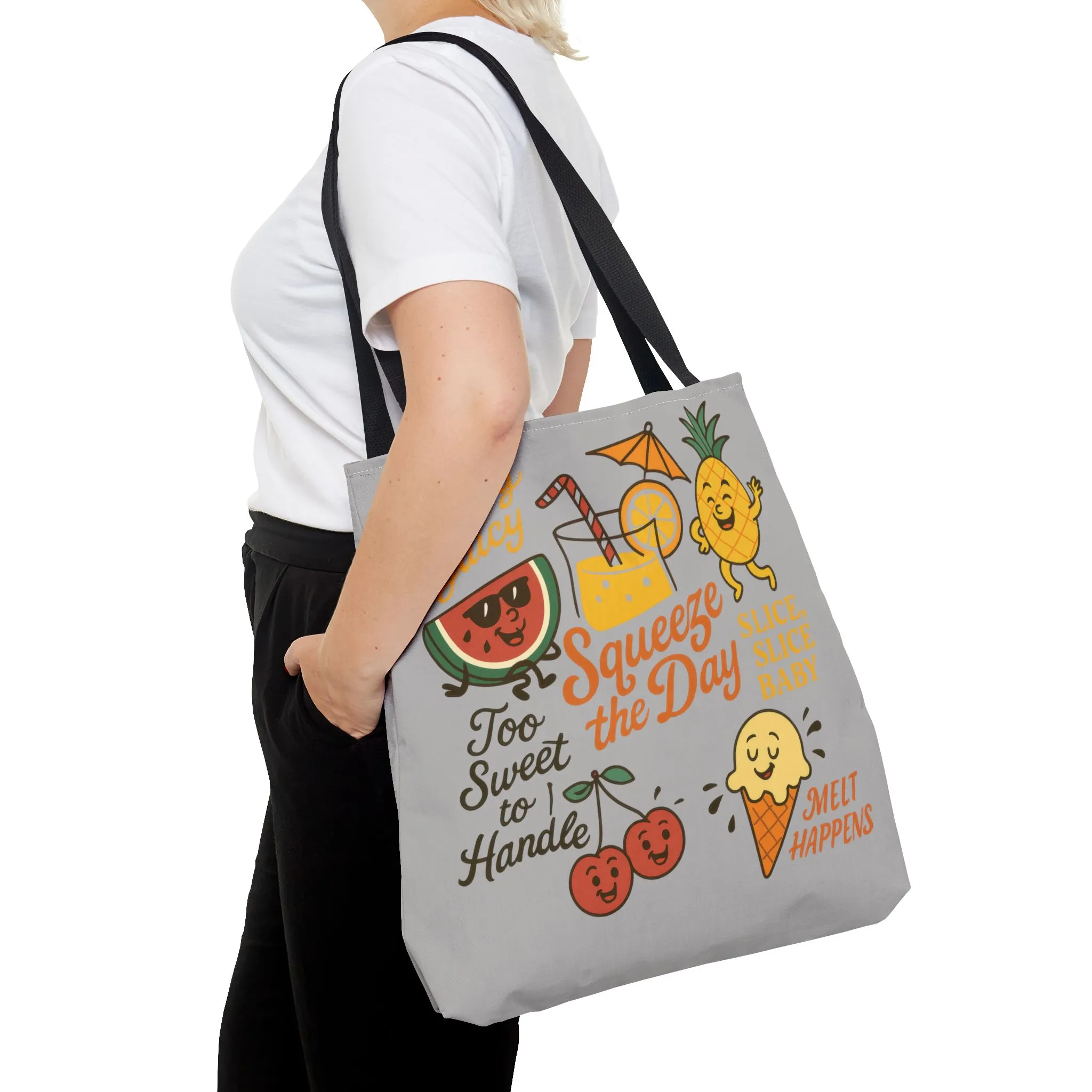 Juicy Summer Tote Bag, Fun Beach Carryall, Perfect for Grocery Shopping, Reusable Market Tote, Cute Gift for Fruit Lovers, Large Tote Bag - Image 4