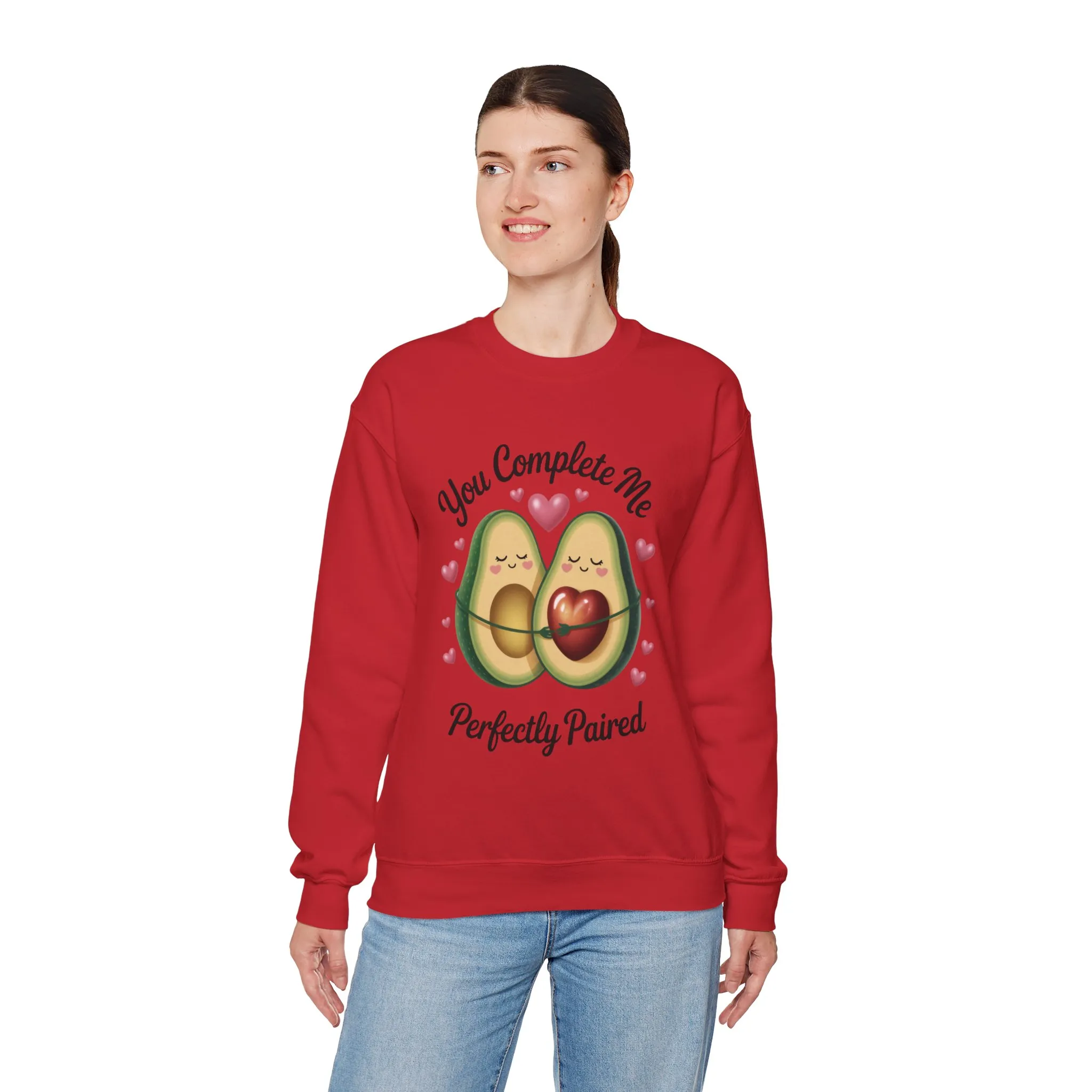 Cute Avocado Love Crewneck Sweatshirt, Sweatshirt for Couples, Perfect Gift for Valentines Day, Cozy Apparel, Avocado Lover Gift - Image 27